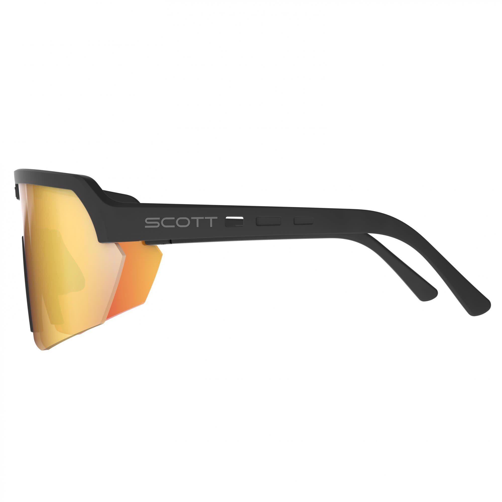 Black Sport Sunglasses - Red Shield Scott Chrome Accessoires Fahrradbrille Scott