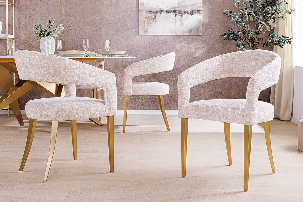 riess-ambiente Polsterstuhl BOUTIQUE beige / champagner günstig online kaufen