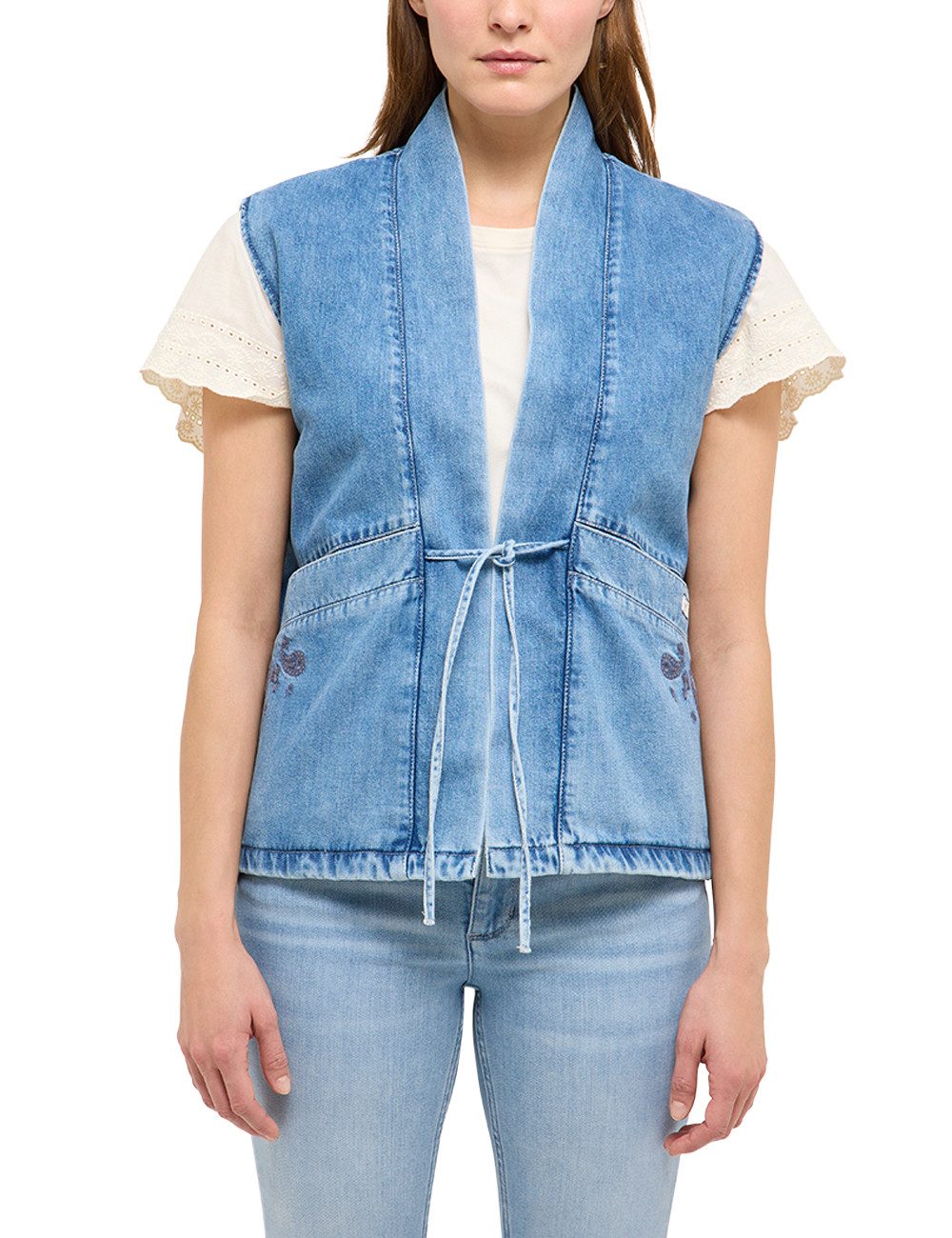 MUSTANG Kurzweste Damen Style Gillian Denim Vest