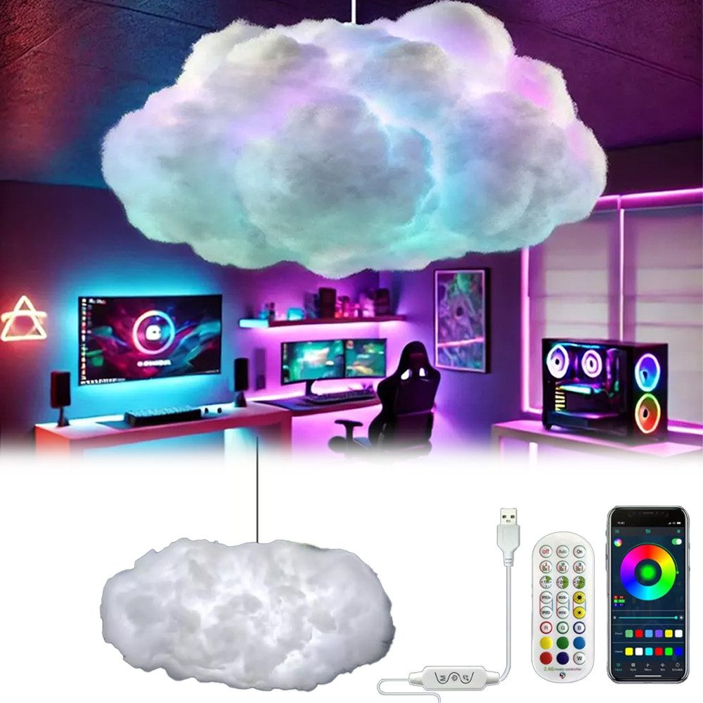 PRIISF Kugelleuchte Pendelleuchte Cloud Kronleuchter Wolke Deckenleuchte Ba günstig online kaufen