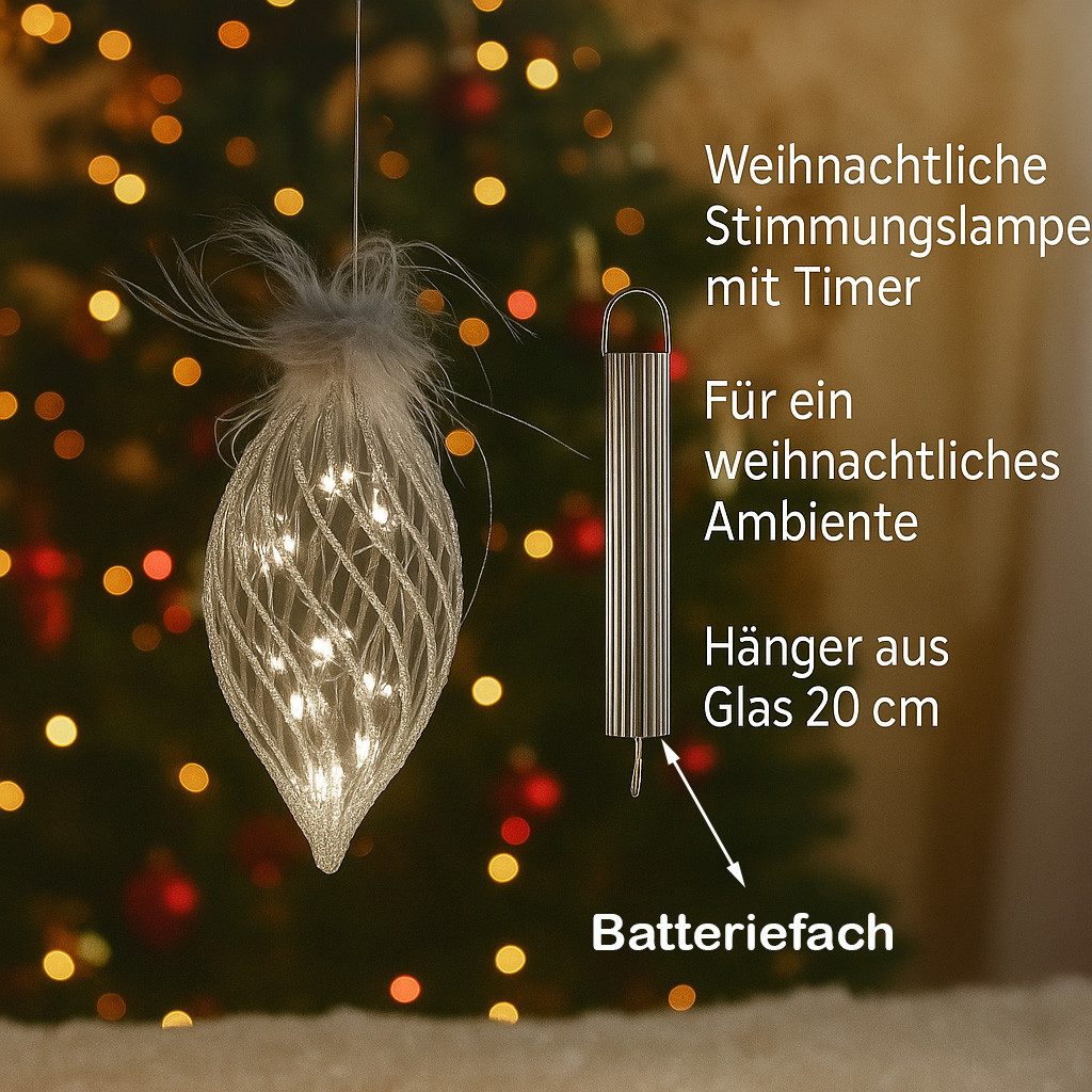 formano LED Dekolicht Weihnachtsdeko LED Tropfen 20cm Hänger Lichtdekor Wei günstig online kaufen