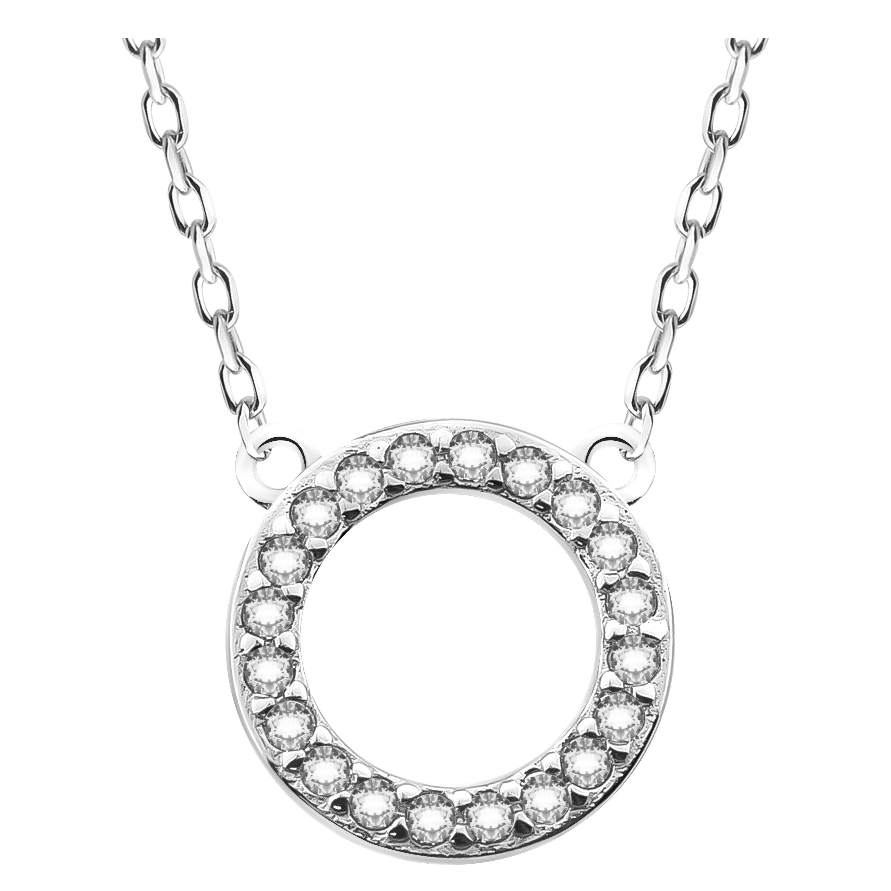 Kette Silber 925 Kreis, Damen Anhänger Schmuck Sofia Milani mit