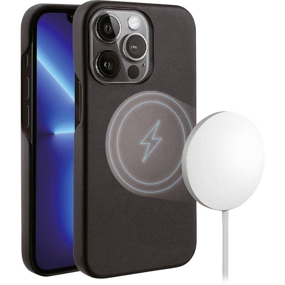 Vivanco Handyhülle Passend für HandyModell iPhone 13 Pro Max, Induktives Laden, Stoßfest
