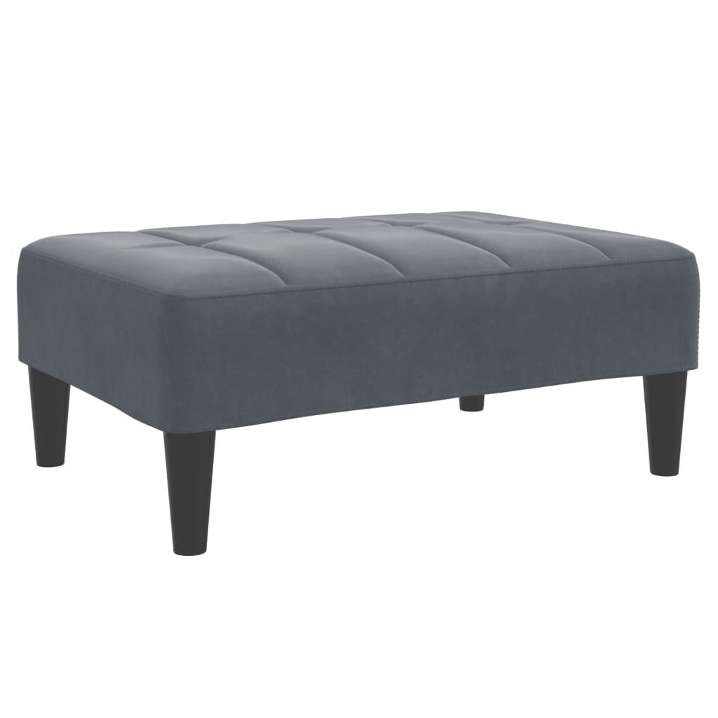 vidaXL Polsterhocker Fußhocker Dunkelgrau 77x55x31 cm günstig online kaufen