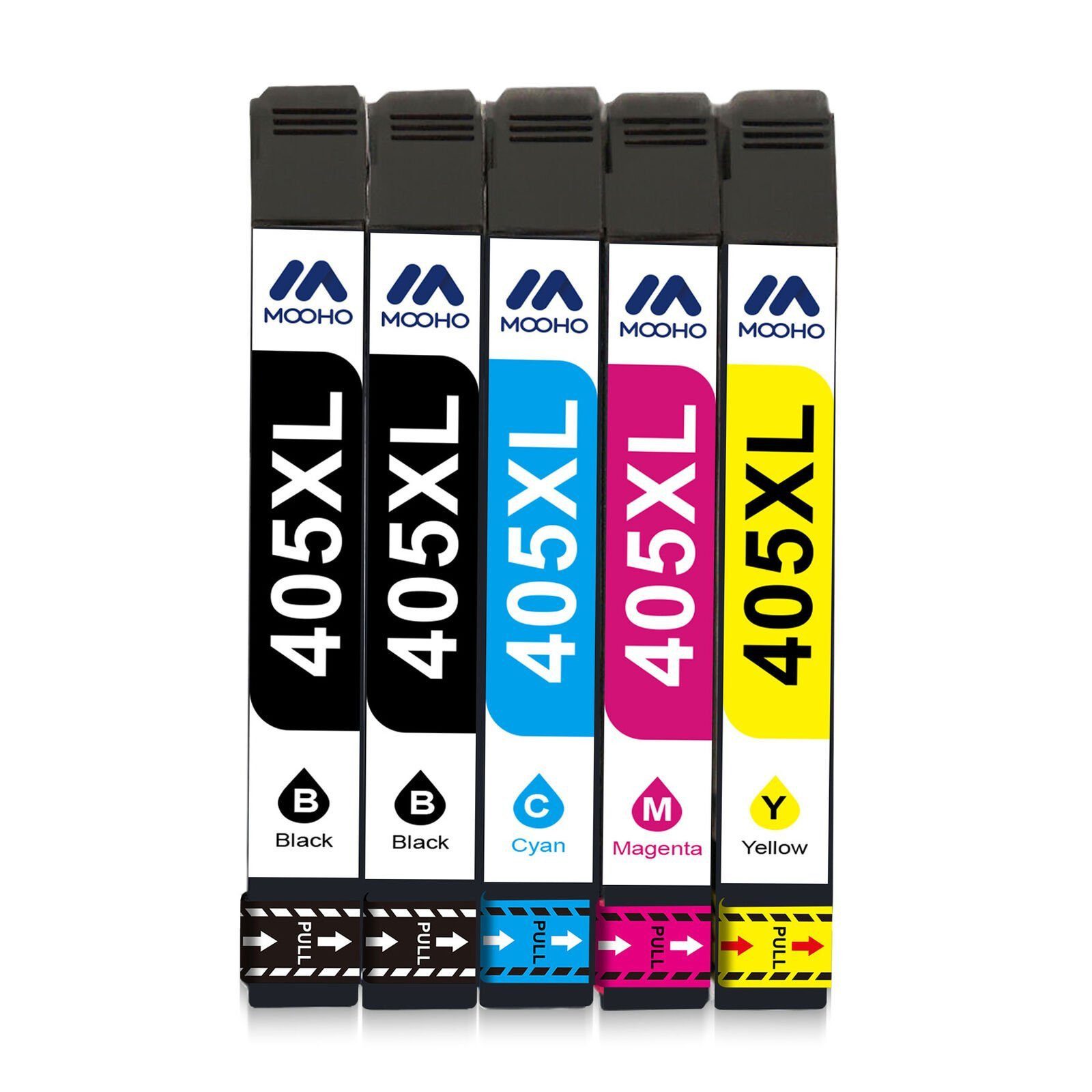 MOOHO 4er/5er 405XL Druckerpatronen Multipack 405 XL für EPSON WorkForce Tintenpatrone (epson workforce pro WF-4820 4825 4830 3820 3825 DWF, WF-7840DTWF patronen)