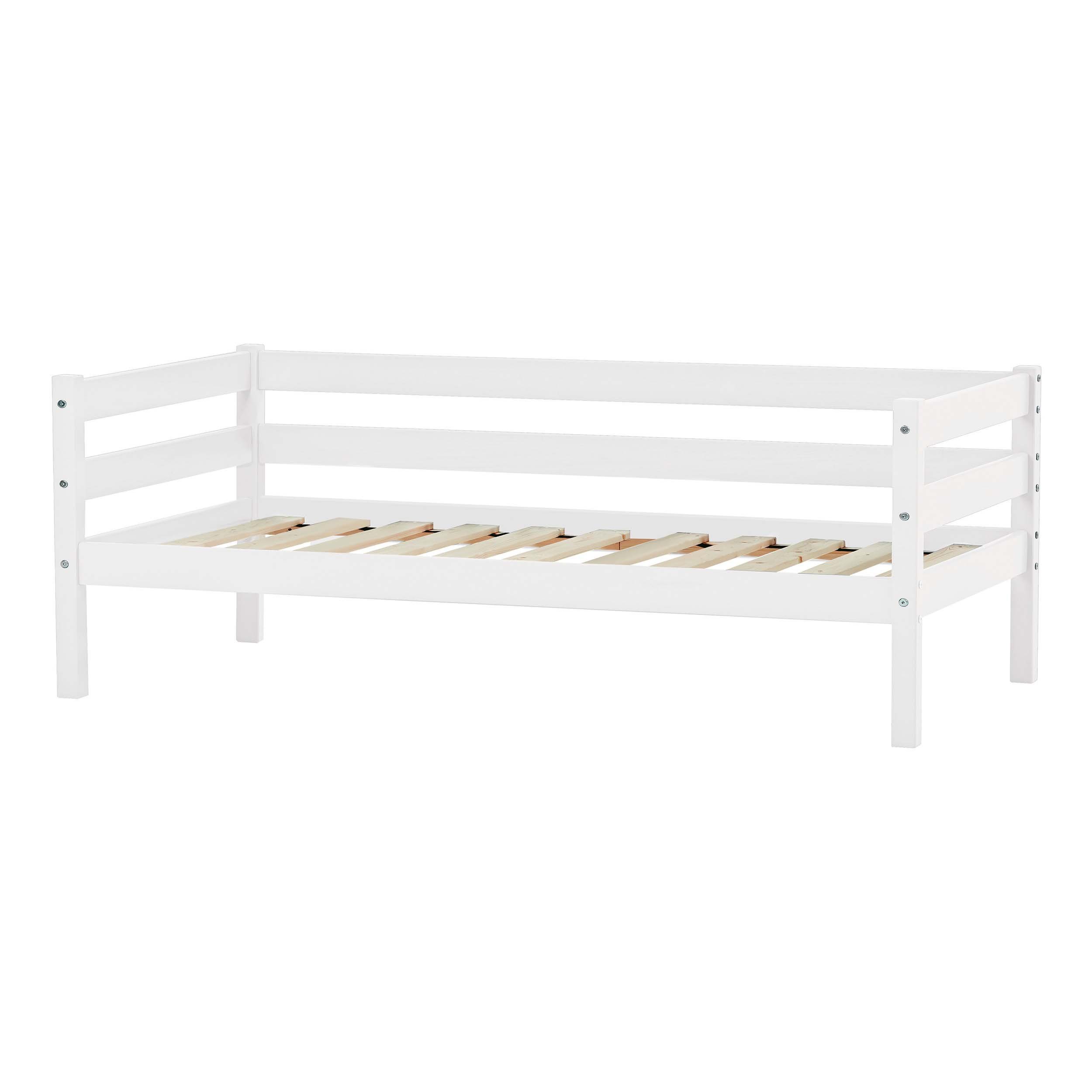 Hoppekids Kinderbett Juniorbett ECO Comfort mit Rollrost Kiefer massiv 70*160 cm Weiß