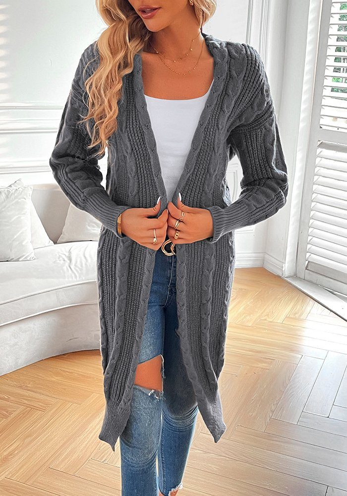 Lovolotti Strickjacke Grau Damen One LO-S2 Size Cardigan