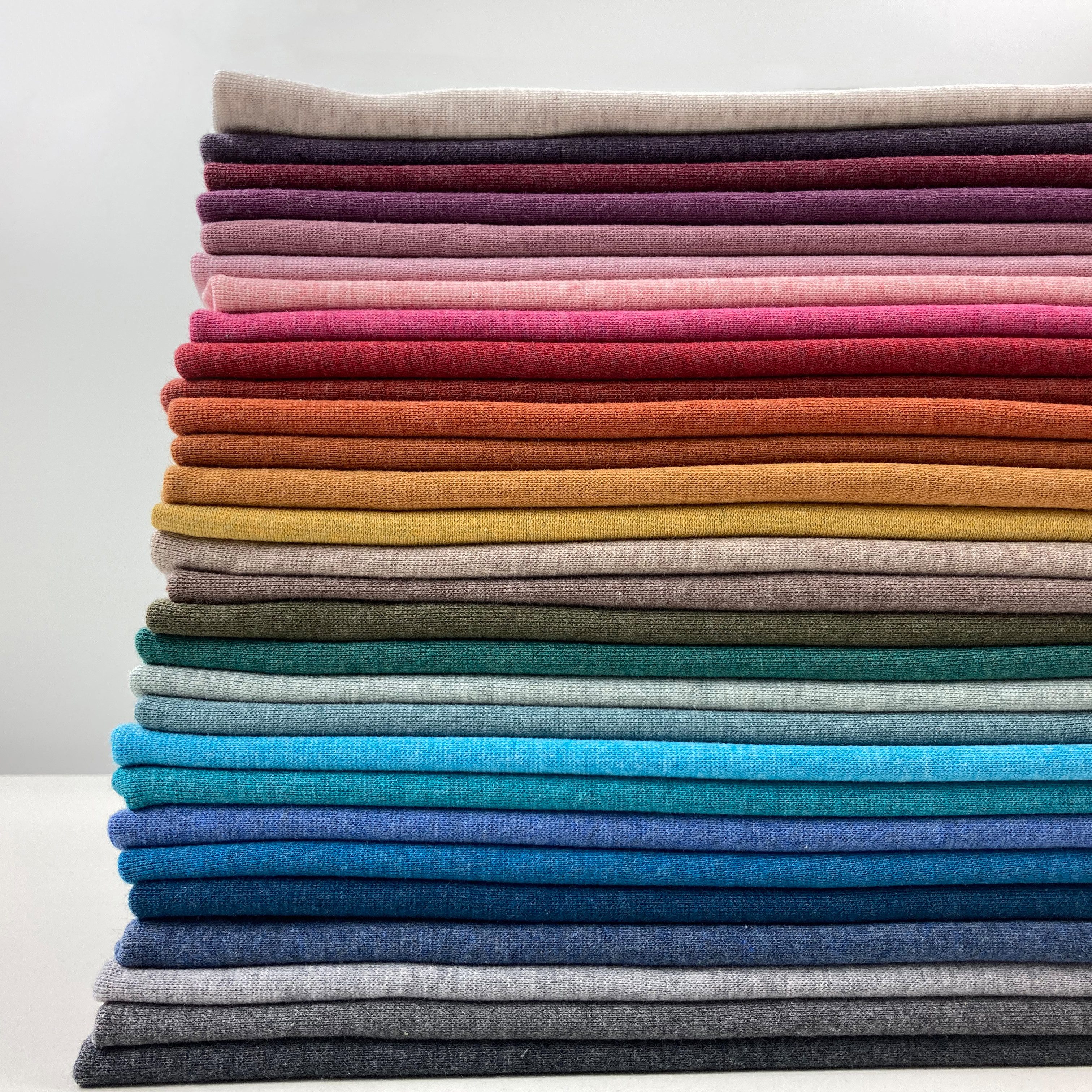 Swafing Stoff VANESSA-MELANGE, JERSEY BAUMWOLLE UNI, 29 verschiedene Farben, SWAFING, beim Kauf mehrer Anzahlen werden diese am Stück geschnitten