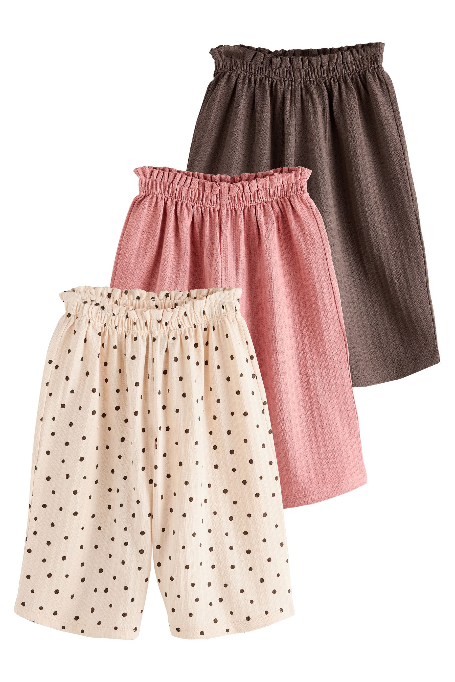 Next Stoffhose 3er-Pack Hosen mit weitem Bein (3-tlg)