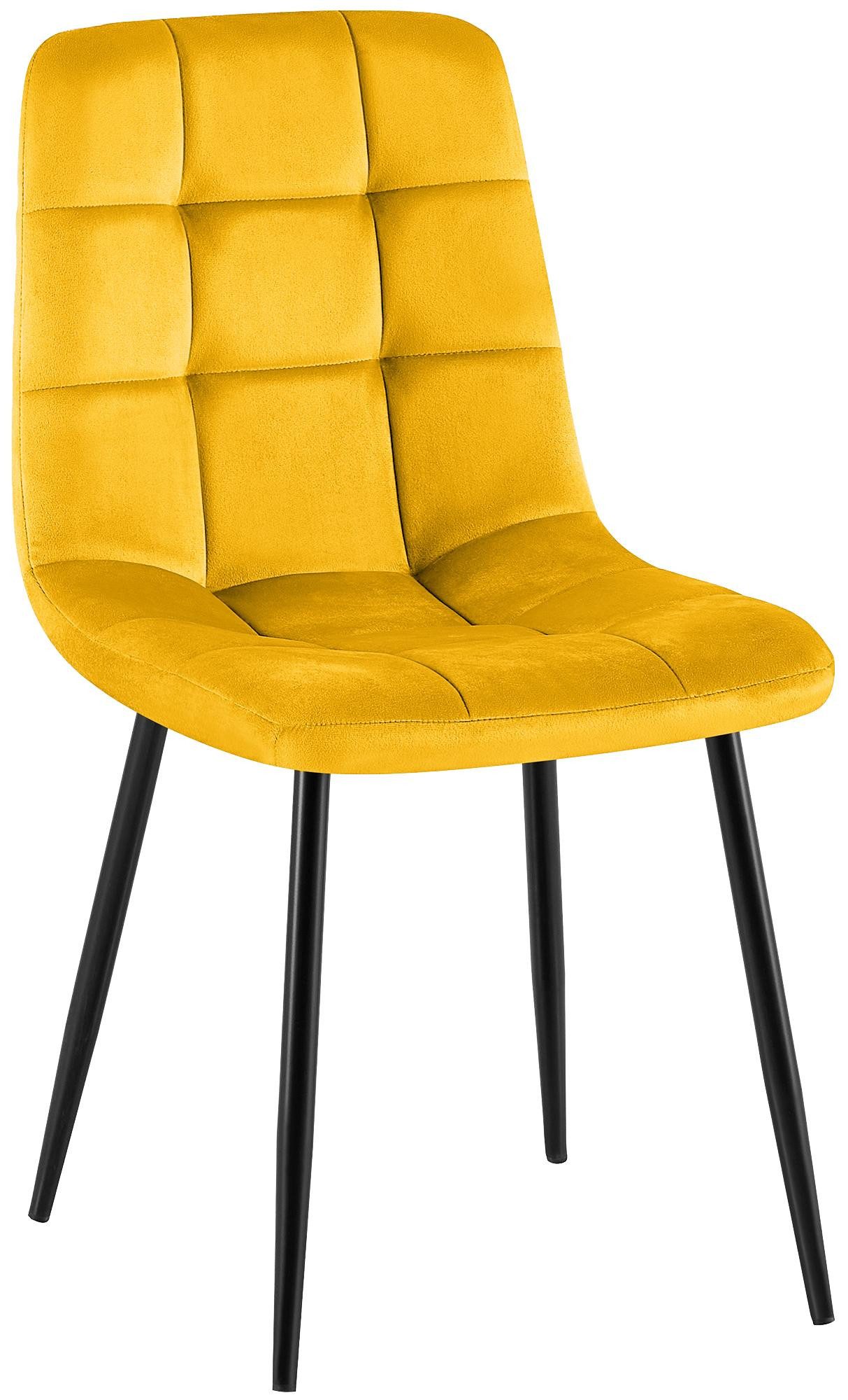 CLP Esszimmerstuhl Antibes (1er, 1 St), Sitzpolster mit Samtbezug, bis 150 kg