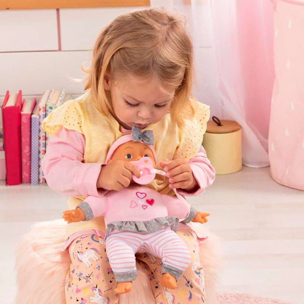 Bayer Babypuppe Puppe, 30 cm rosa/grau günstig online kaufen
