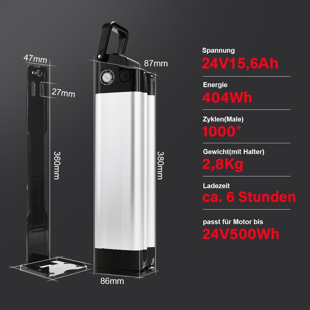 YOSE POWER E bike Akku 24V(25,9V) 15,6Ah für Prophete, nicht für Ruhrwerk E-Bike Akku (24 V) – Bild 3 von 5