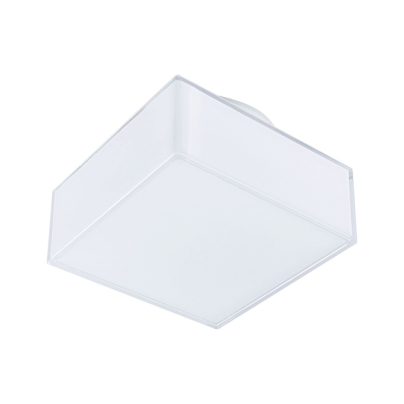 fest hochwertigem Maro LED Weiß IP44 Paulmann Selection Kunststoff, LED Milch- Aus und integriert, Deckenleuchte in 155x155mm Warmweiß, 3000K Kunststoff Klarglasoptik Bathroom 1x6,8W