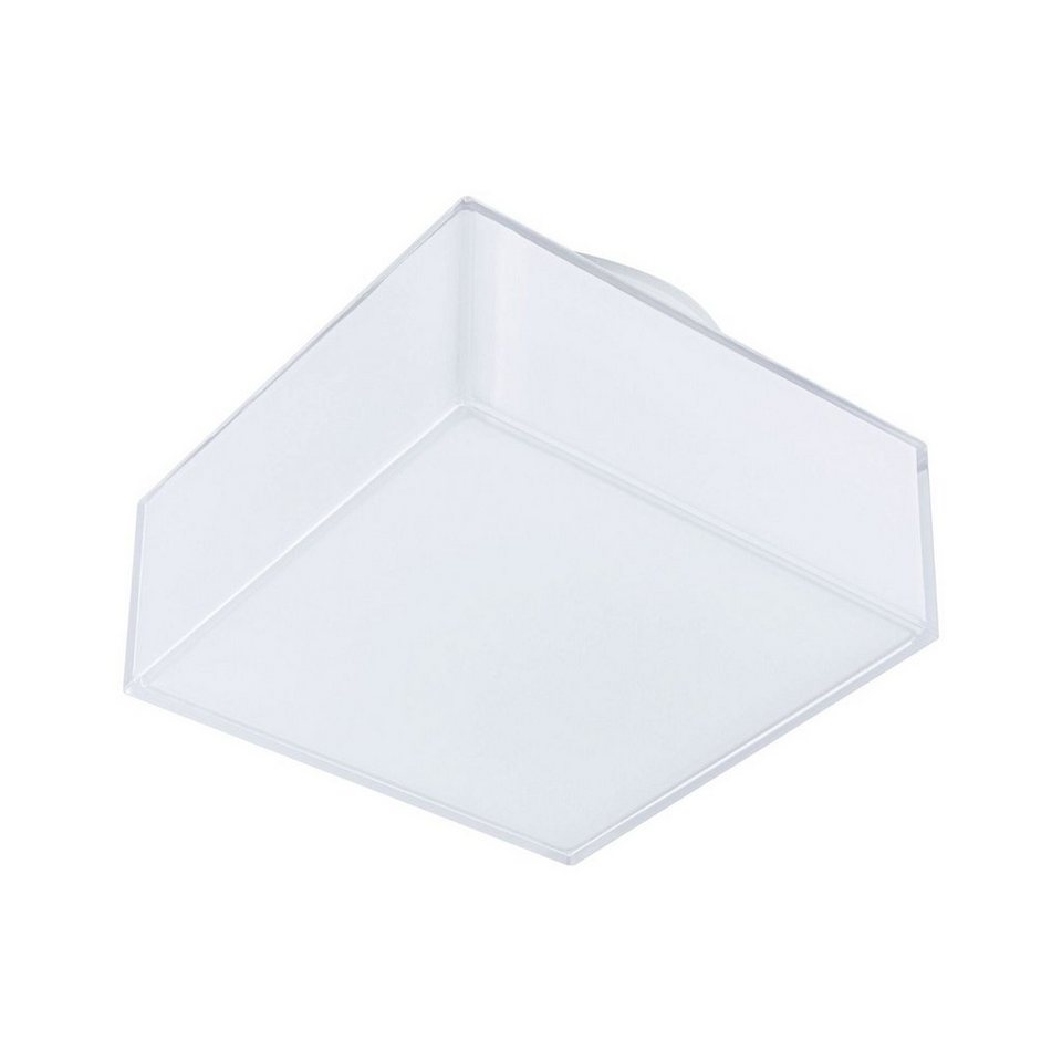 Paulmann LED Deckenleuchte Selection Bathroom Maro IP44 1x6,8W 155x155mm  3000K Weiß Kunststoff, LED fest integriert, Warmweiß, Aus hochwertigem  Kunststoff in Milch- und Klarglasoptik