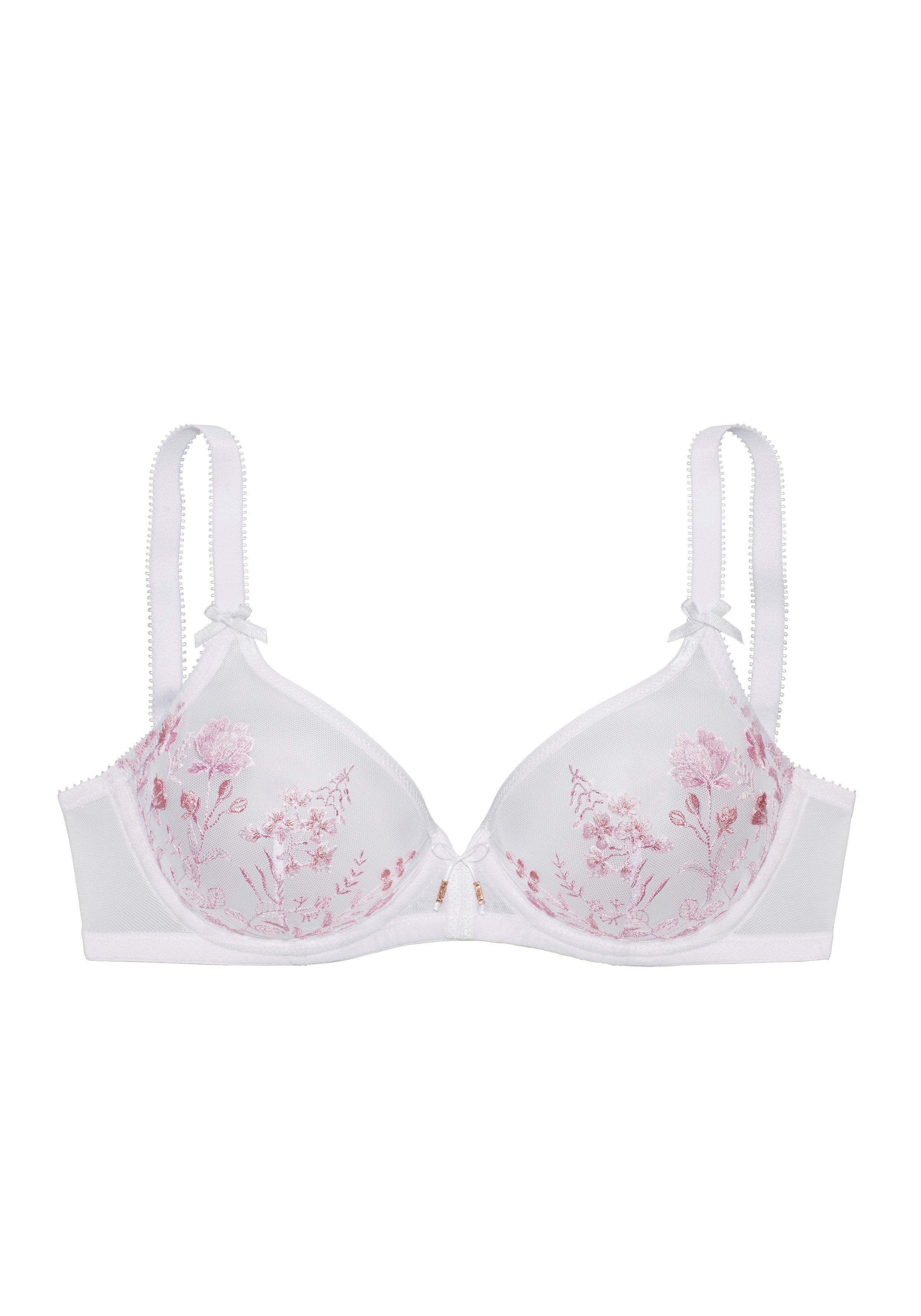 LASCANA Bügel-BH Maria Edle Stickerei-Spitze mit Blumen – auch ideal für große Größen