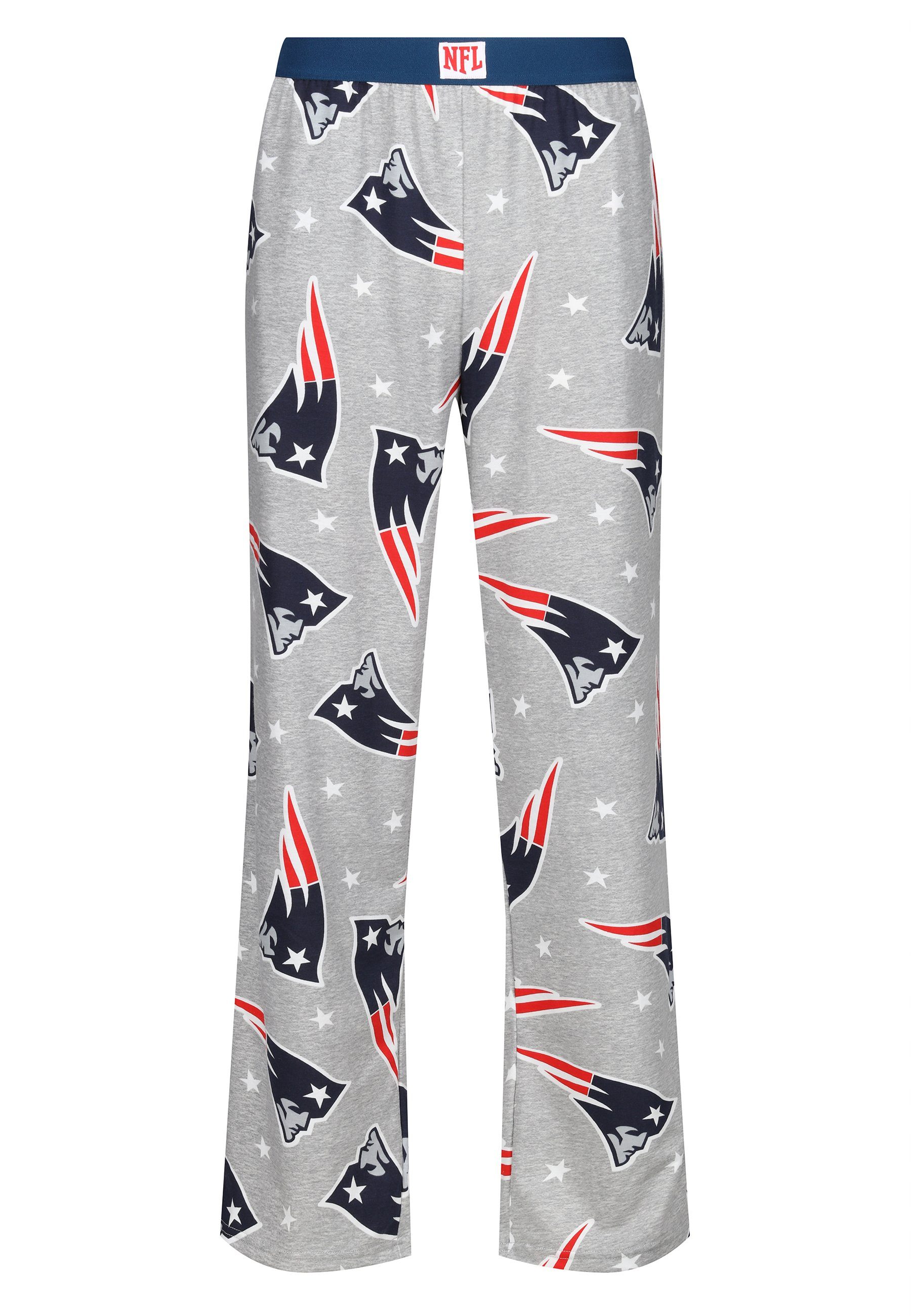 Recovered Loungepants Loungepants New England Patriots NFL Stars and Logo Grey Marl