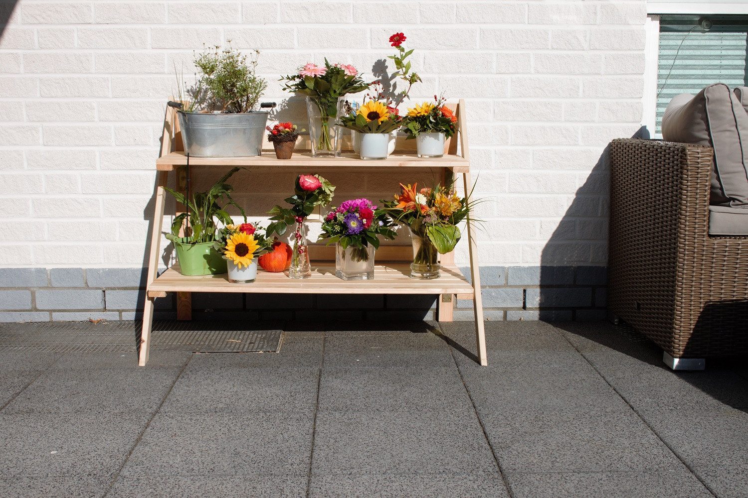 Beauty.Scouts Blumentisch Blumentreppe "Randy", Kiefer, natur