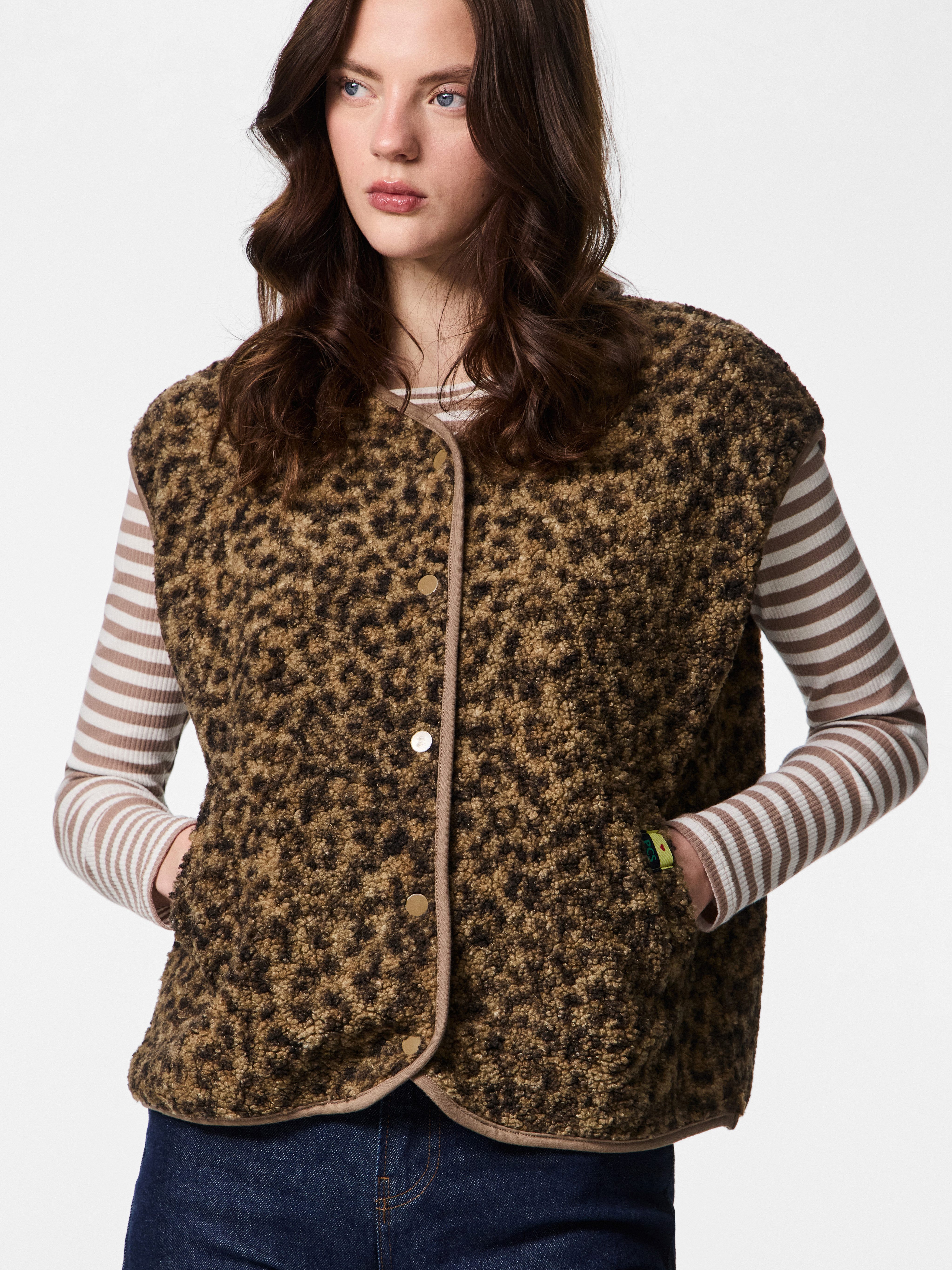 pieces Plüschweste PCKATTY TEDDY VEST NOOS BC Kunstfaser