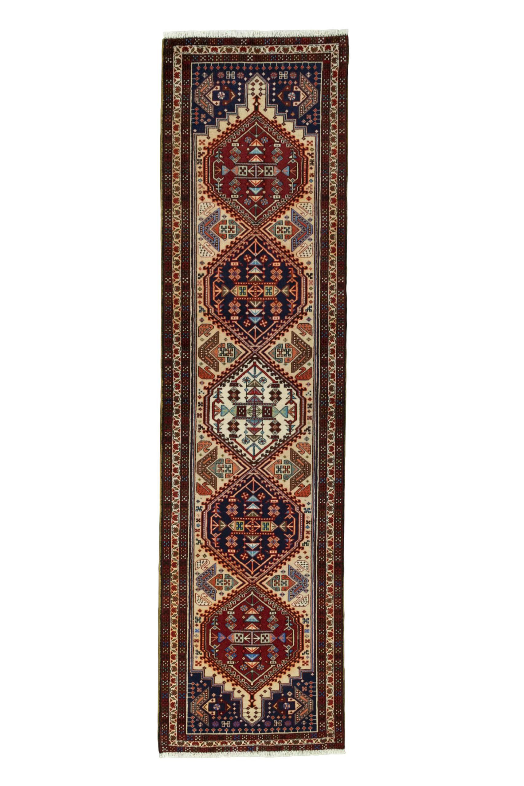 CABBEL Orientteppich 295x78 cm Perser Ardebil Beige Schurwolle Handgeknüpft Klassisch, Läufer, Höhe: 8 mm, 100% Schurwolle – weich, pflegeleicht, solide Knüpfdichte