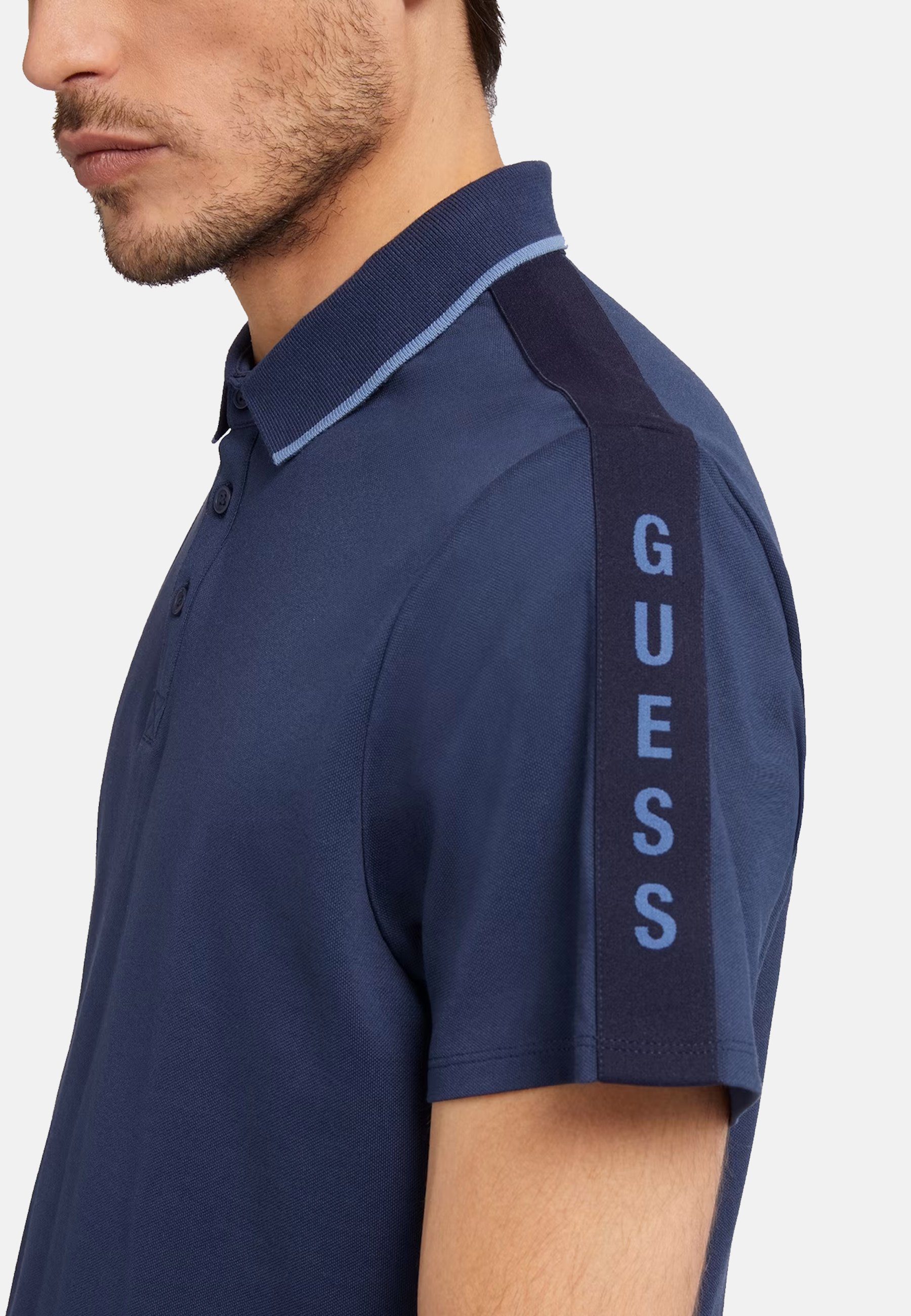 Guess Poloshirt Poloshirt SS Paul Pique Tape Kurzarmshirt (1-tlg., 1)