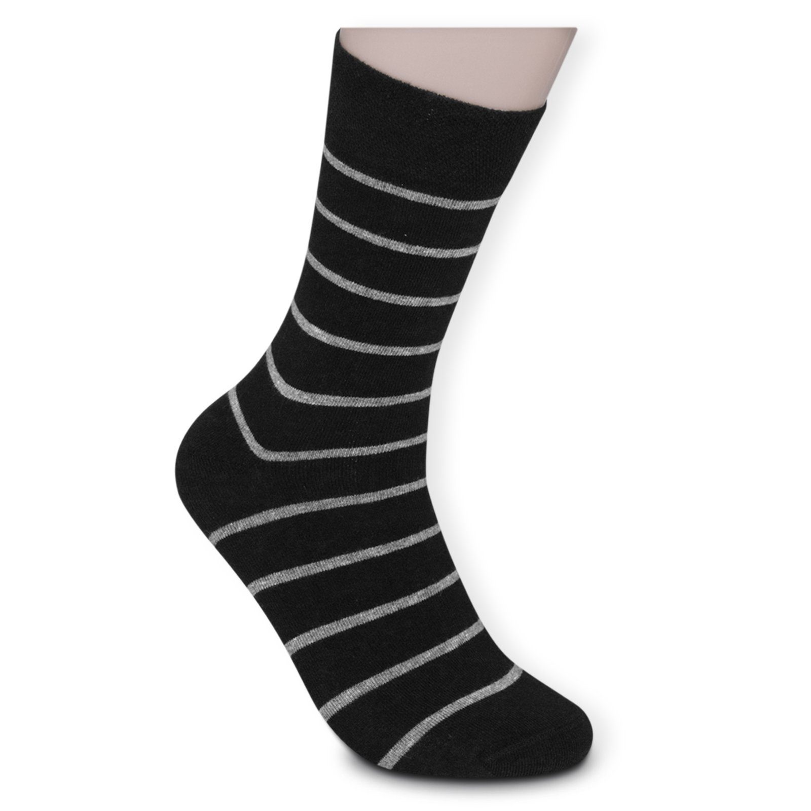 Die Sockenbude Basicsocken 5-Paar, mit schwarz) MONOCHROM (Bund, ohne Gummi Komfortbund grau