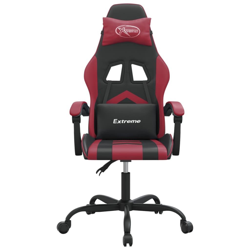 vidaXL Gaming-Stuhl Gaming-Stuhl Schwarz und Weinrot Kunstleder (1 St)