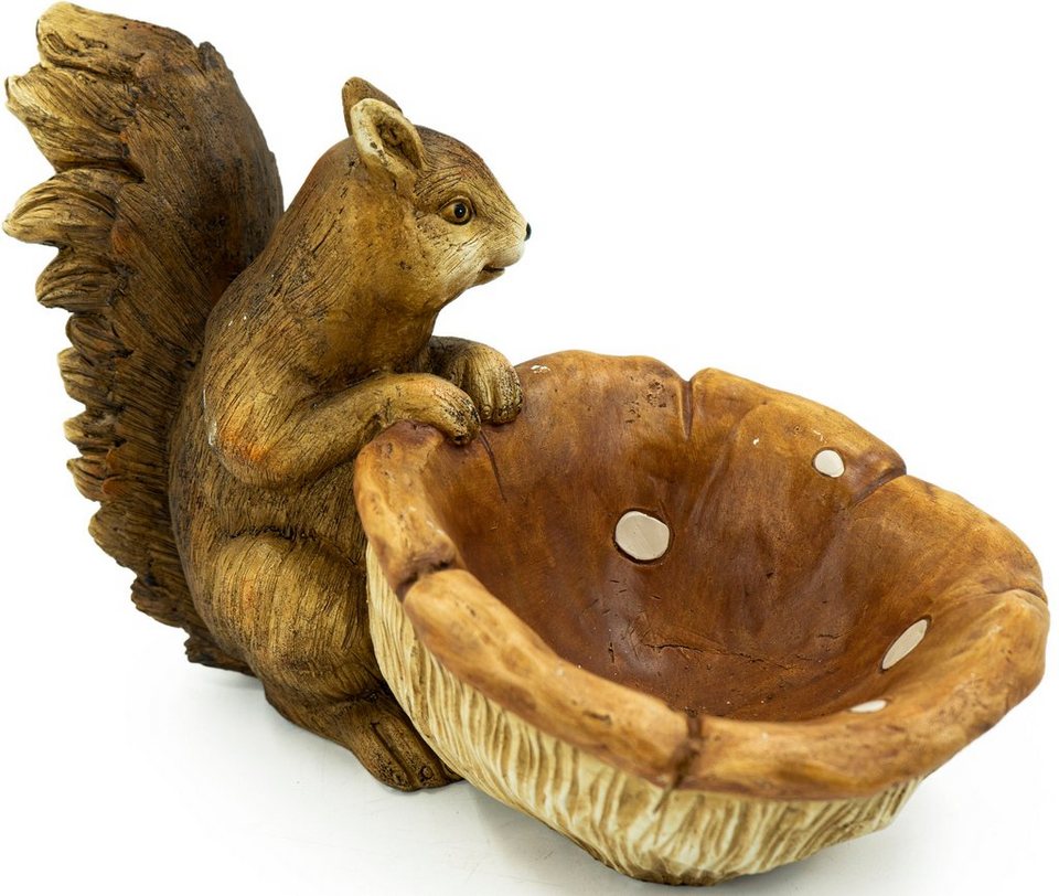 NOOR LIVING Gartenfigur »Eichhörnchen mit Pilzschale«, (1 ... NOOR LIVING Gartenfigur »Eichhörnchen mit Pilzschale«, (1 ...