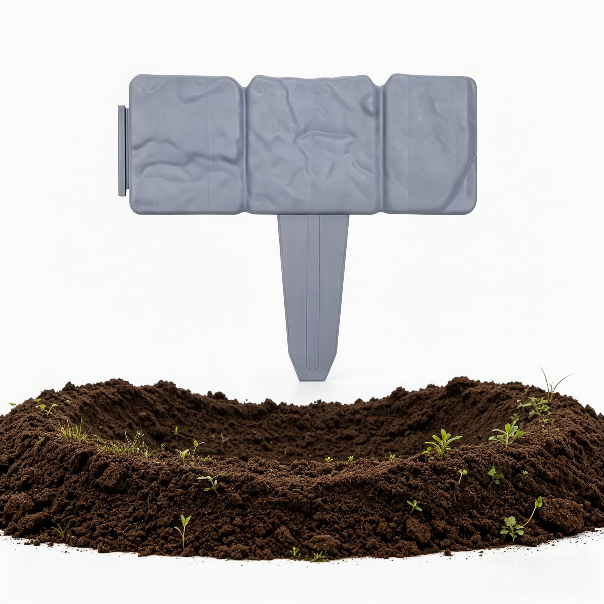 FIVMEN Beetumrandung Rasenkante Kunststoff Steinoptik Palisade aus Polypropylen, Mähkante dekorativ für Garten, 1 Element BxHxT: 25x23x1cm