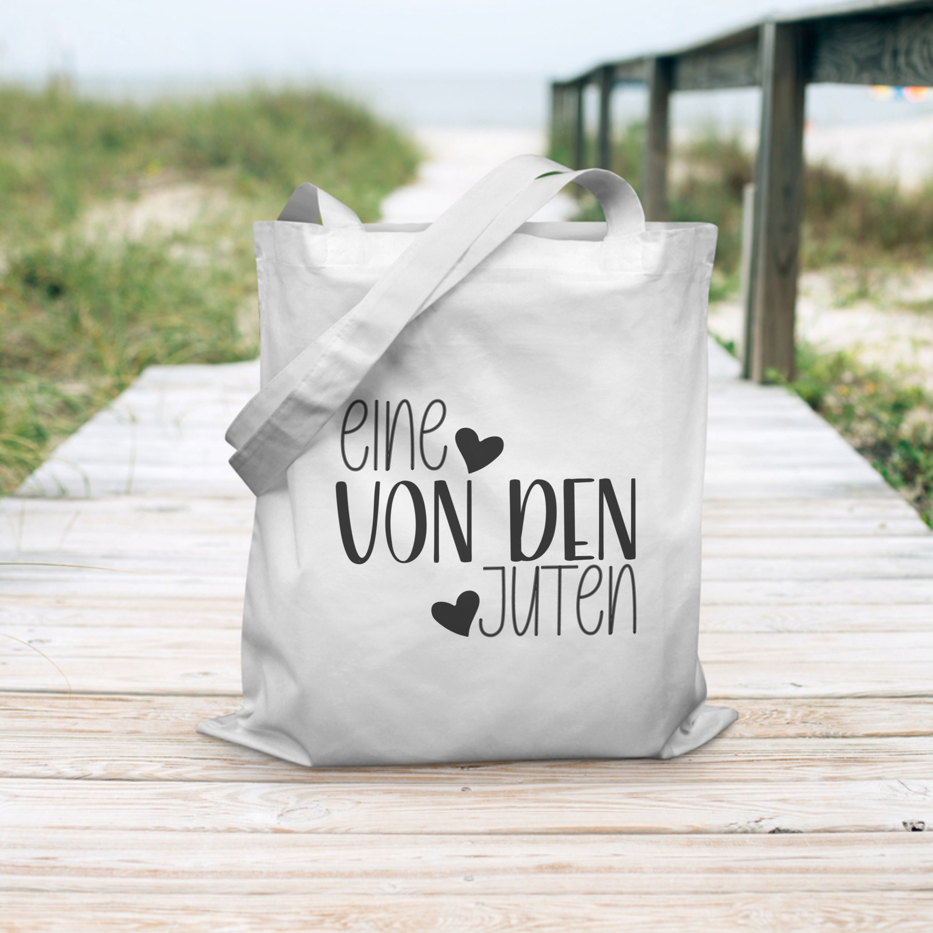 PhotoFancy Tragetasche mit Spruch 'Eine von den Juten' - Stoffbeutel, mit lustigem Spruch