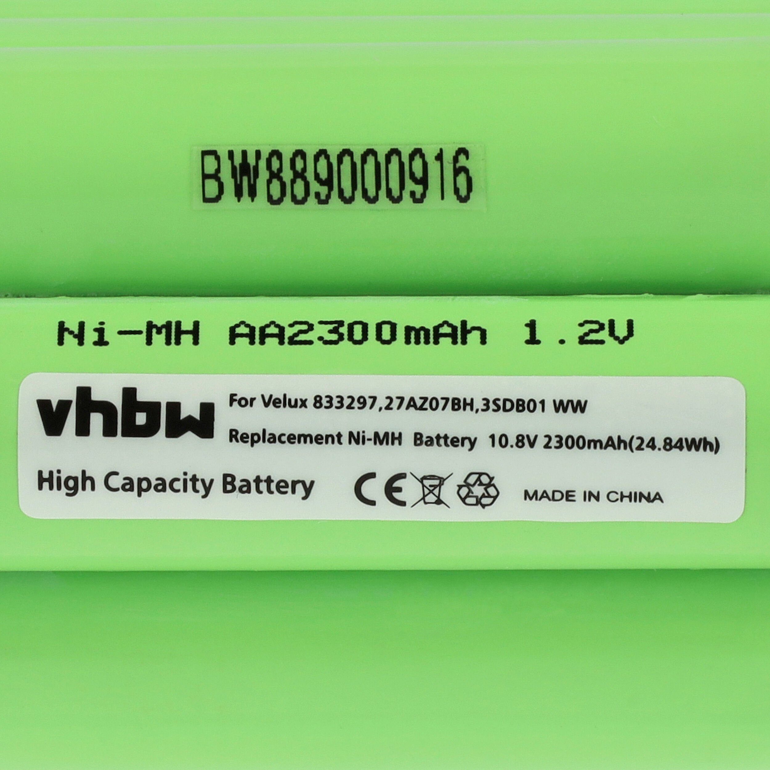 V) 2300 mit (10,8 mAh Velux NiMH kompatibel vhbw Akku