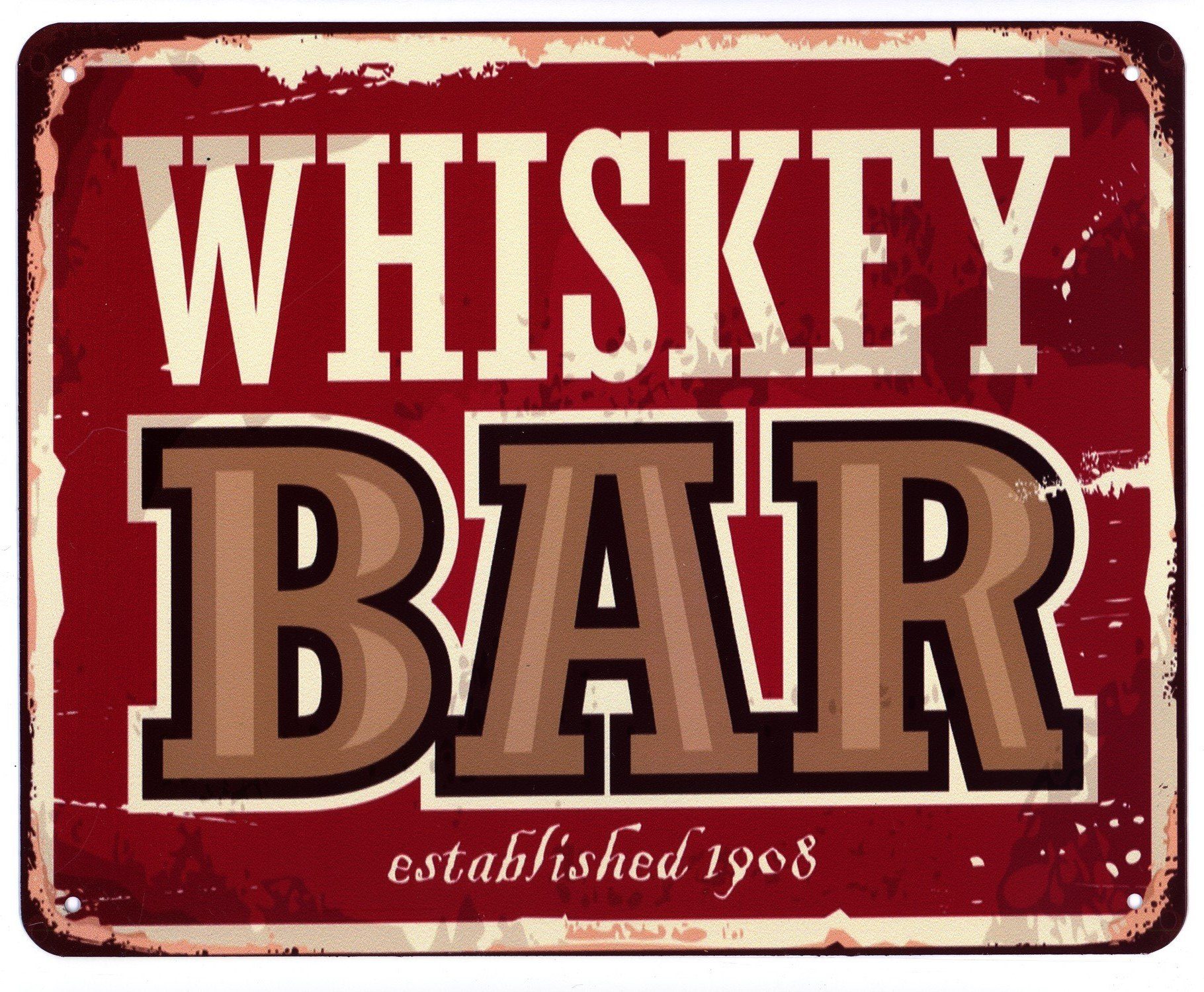 Metallschild Blechschild Whiskey BAR