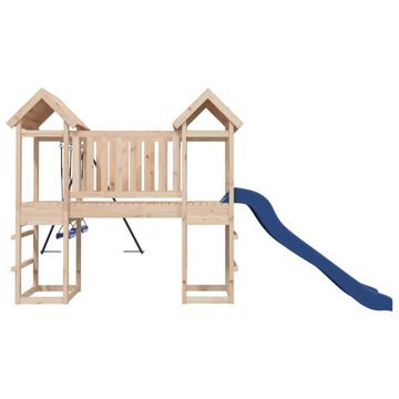 vidaXL Spielhaus Spielturm mit Rutsche und Schaukeln Massivholz Kiefer Kletterturm Kind