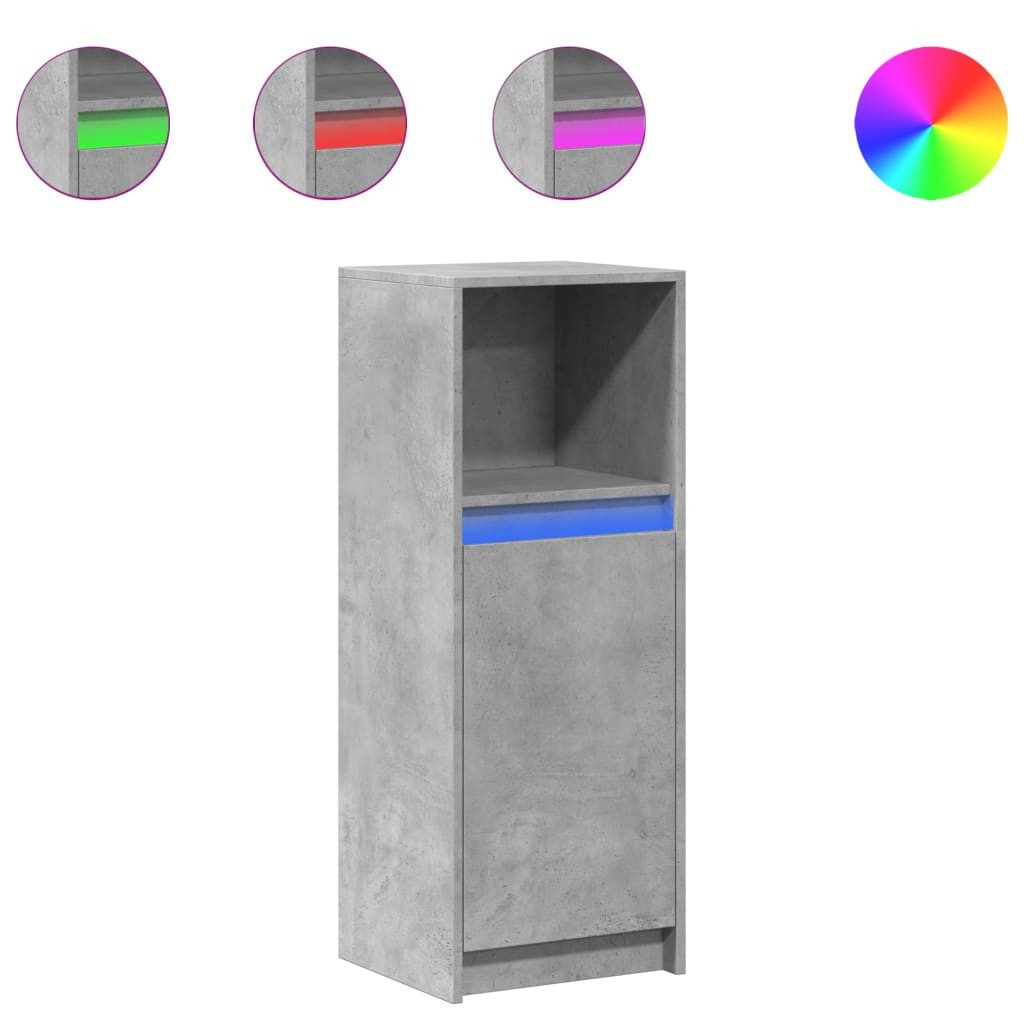 vidaXL Sideboard LED-Sideboard Betongrau 38x34x100 cm günstig online kaufen