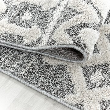 Hochflor-Teppich Boho-Design, Carpettex, Rund, Höhe: 20 mm, Teppich Wohnzimmer Boho Design weich 3D Optik Skandinavische Stil
