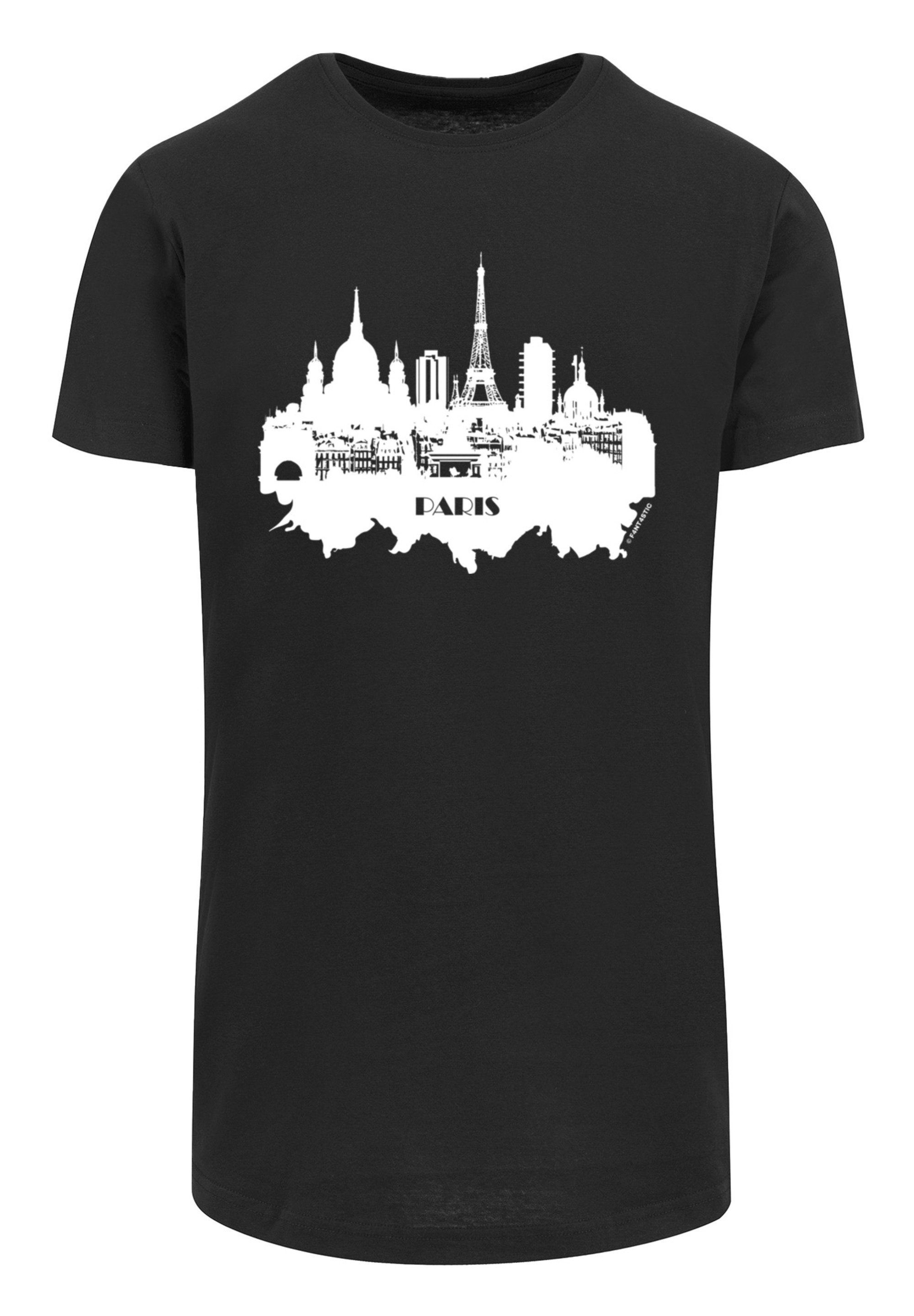 Print SKYLINE schwarz LONG F4NT4STIC TEE PARIS T-Shirt