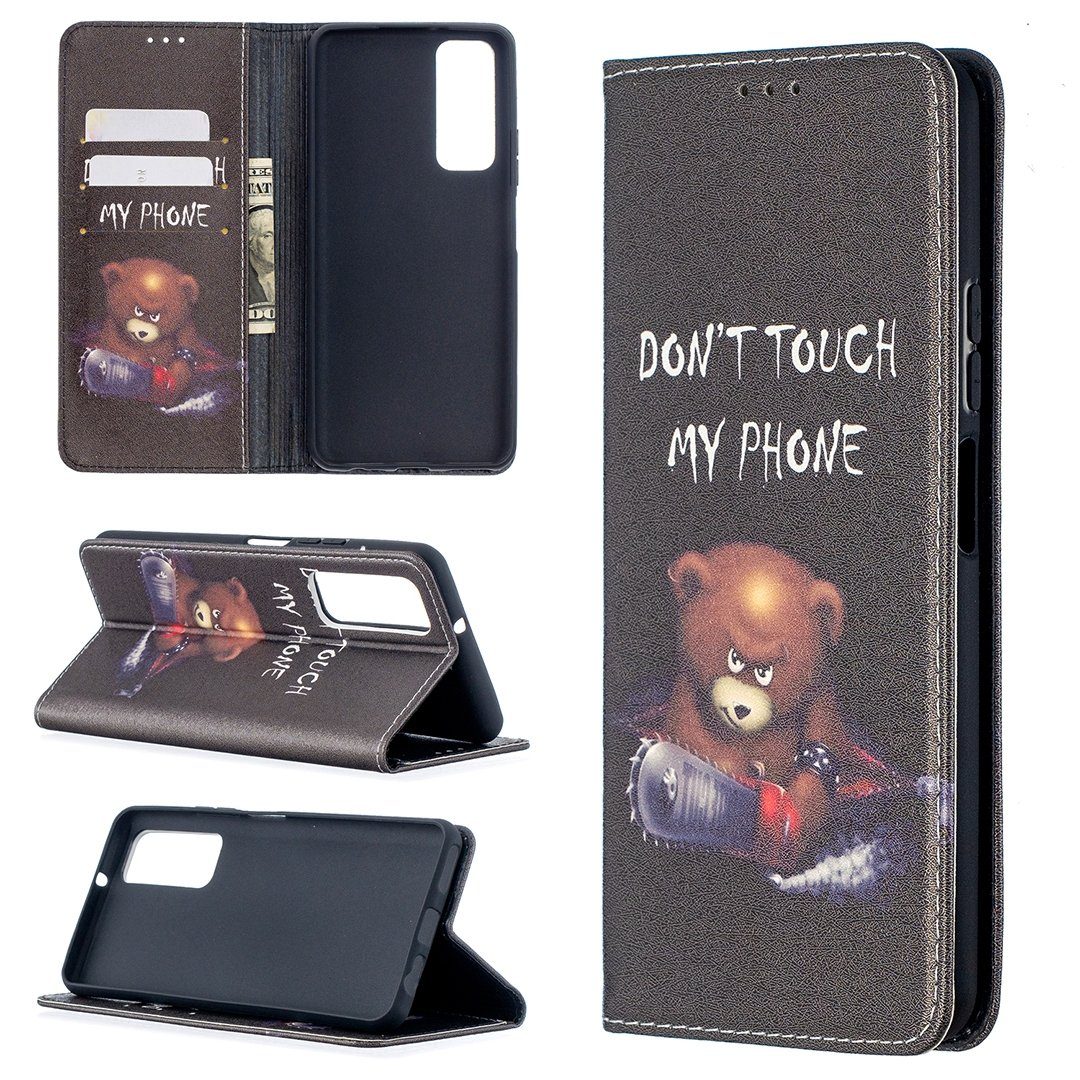Handyhülle Für Huawei P Smart 2021 Kunstleder Handy Tasche Book Motiv 1 Schutz Hülle Case Cover Etui Neu