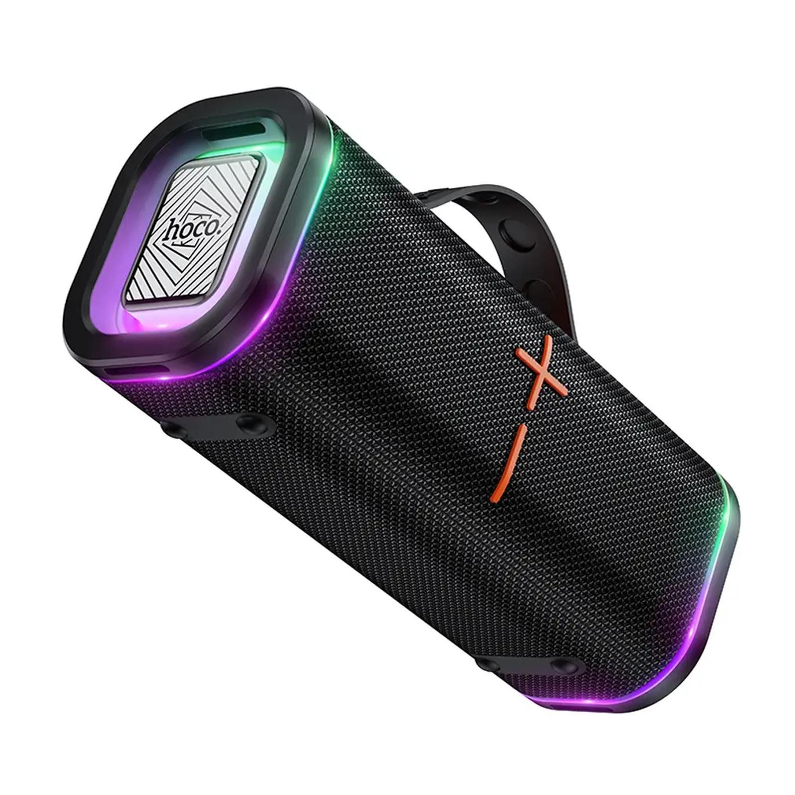 hoco. HC51 Bluetooth-Lautsprecher mit 30W und RGB-Licht Portable-Lautsprecher 2.0 (Bluetooth, 30 W, Mit Tragegriff, IPX4, TWS-Stereo, USB, AUX und 3 Std. Akkulaufzeit)