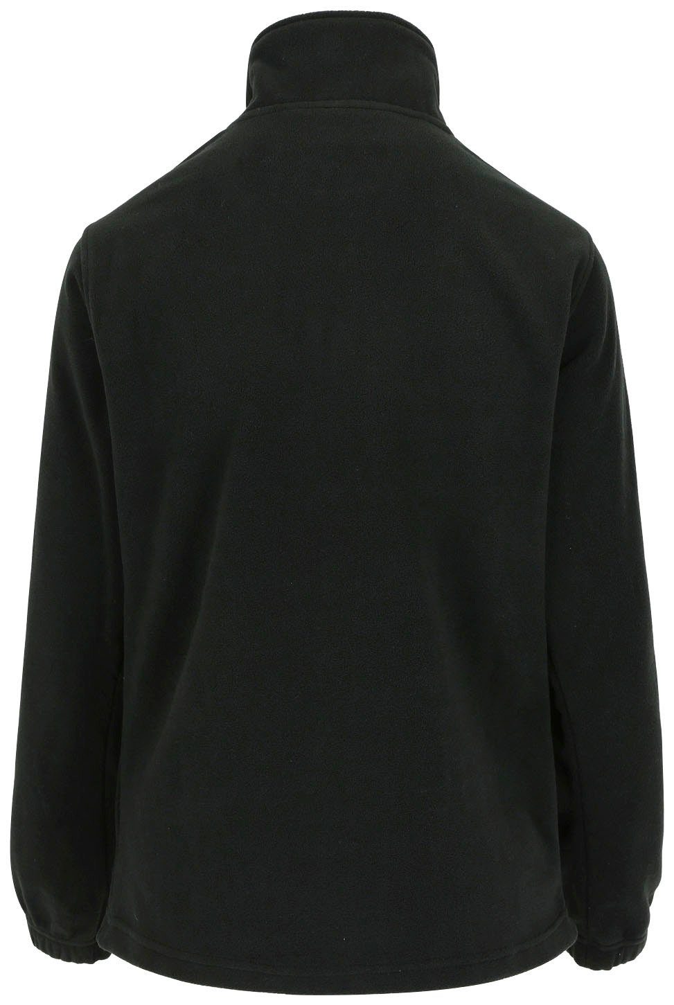 Bündchen Herock Damenfleecepullover und schwarz Reißverschluss mit Aurora-Demen Stehkragenpullover elastichem Fleece-Sweater kurzem