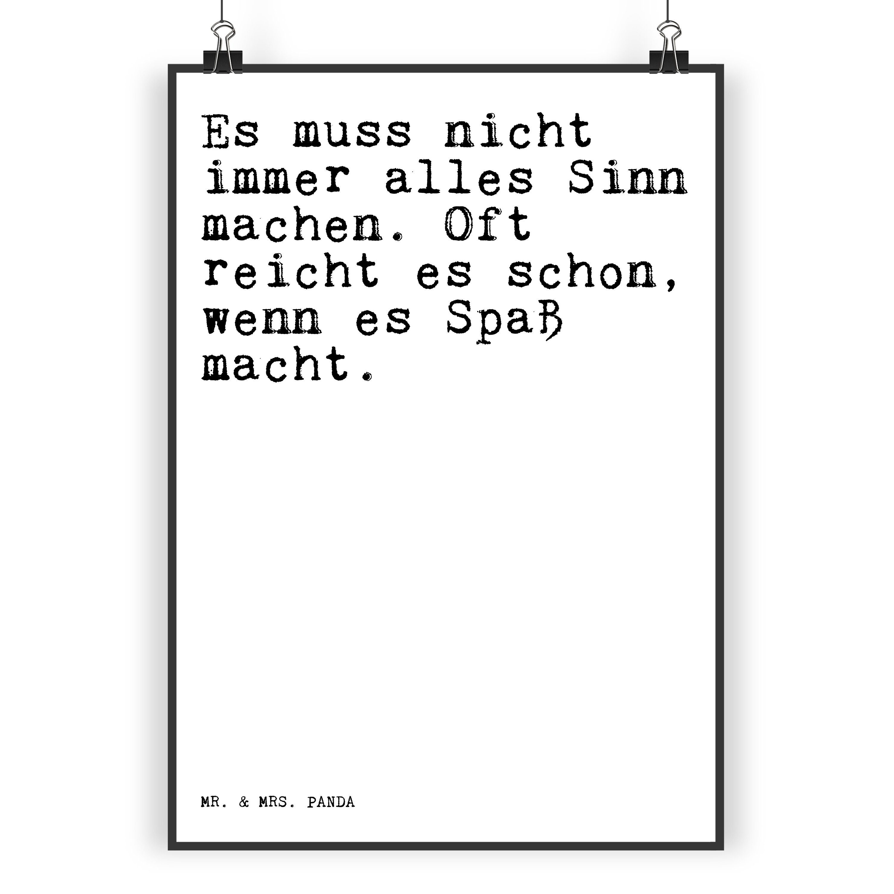 Mr. & Mrs. Panda Poster »Es muss nicht immer... Weiß Geschenk