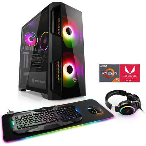 CSL RGB Gaming Edition L8411 Gaming-PC (AMD Ryzen 5, Radeon Vega 11, 16 GB RAM, 1000 GB SSD, Luftkühlung)