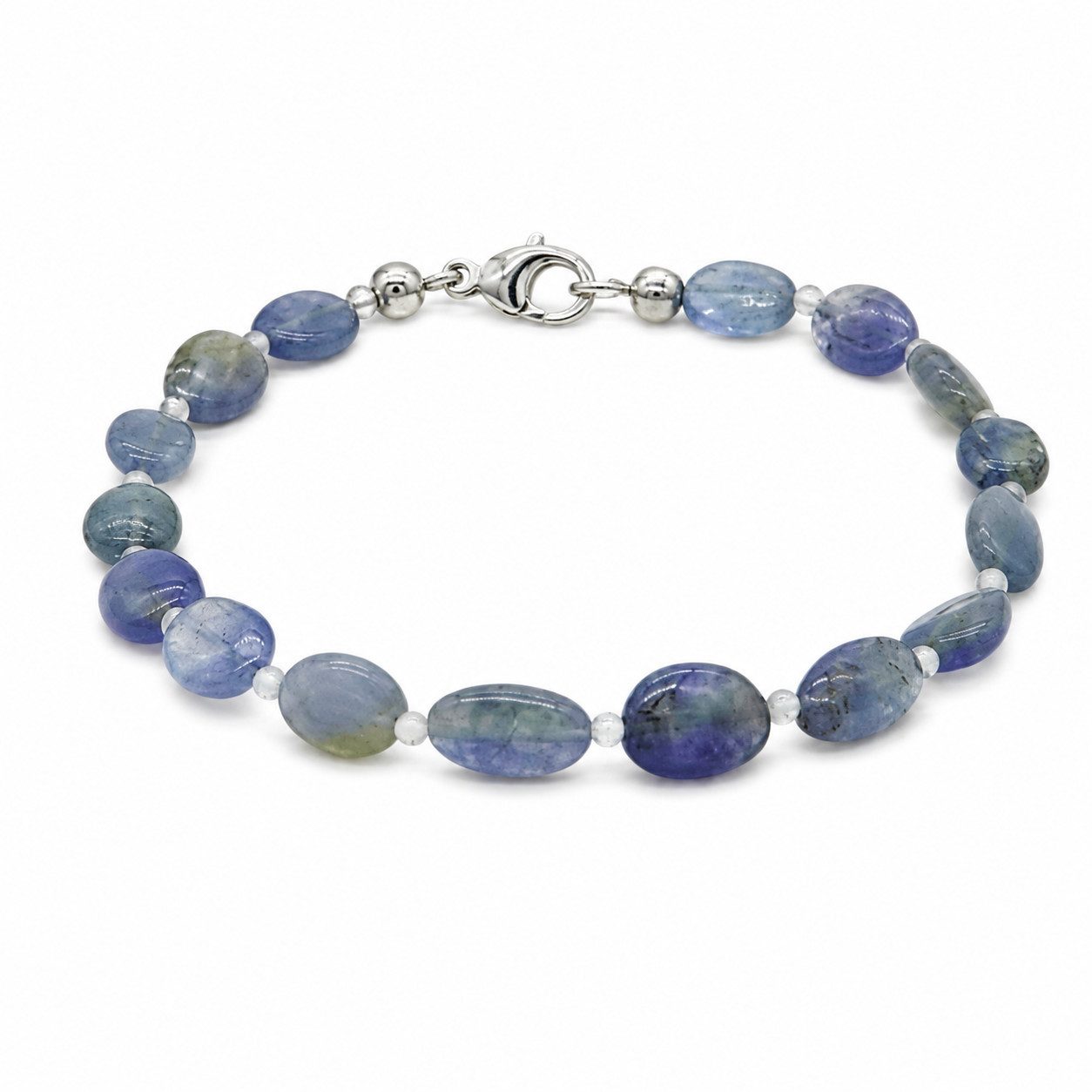 Sogni d'oro Armband "Shades of Blue" mit Tansanit und Weißtopas, Silber 925