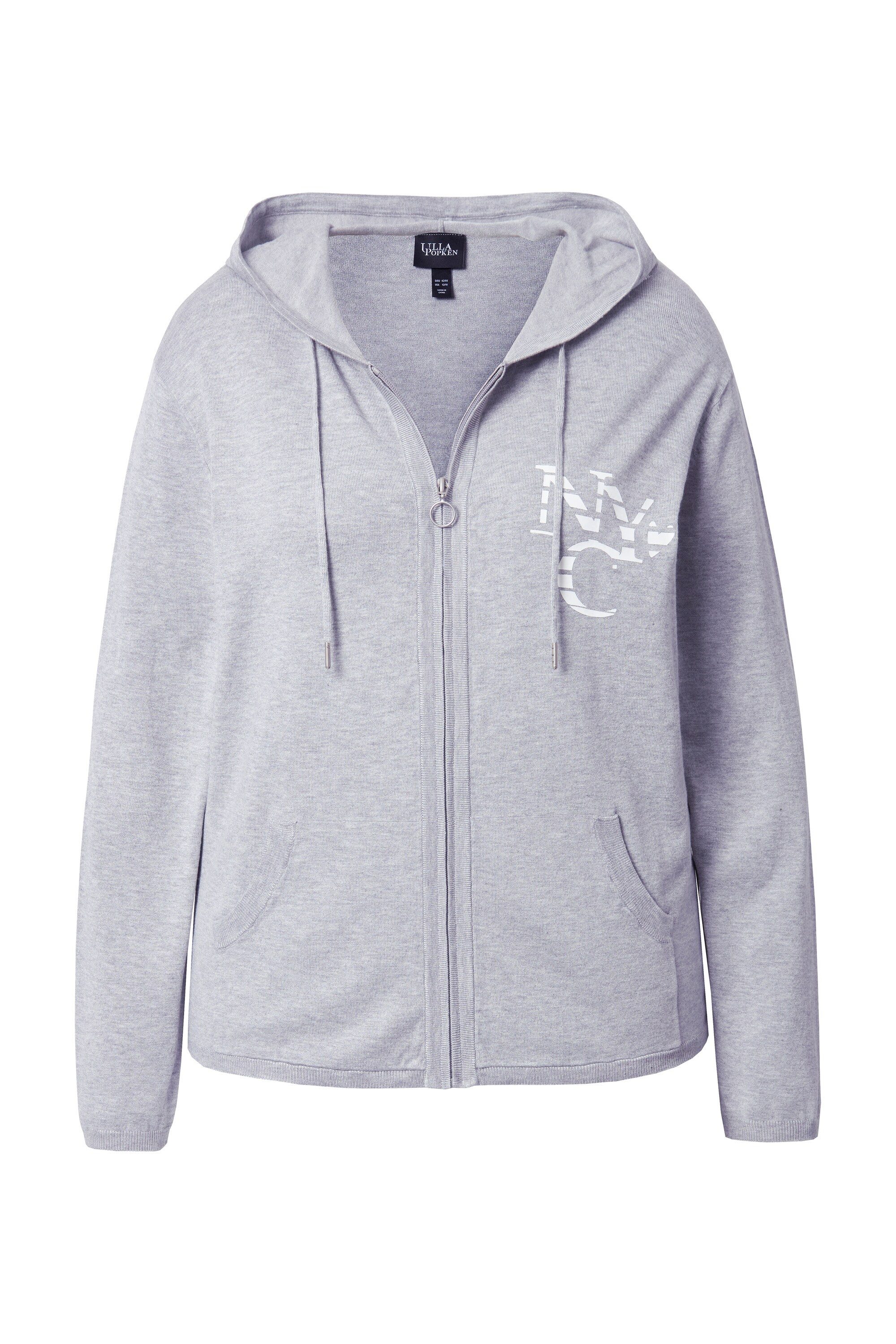 Ulla Popken Strickjacke Strickjacke NYC Kapuze Kängurutasche günstig online kaufen