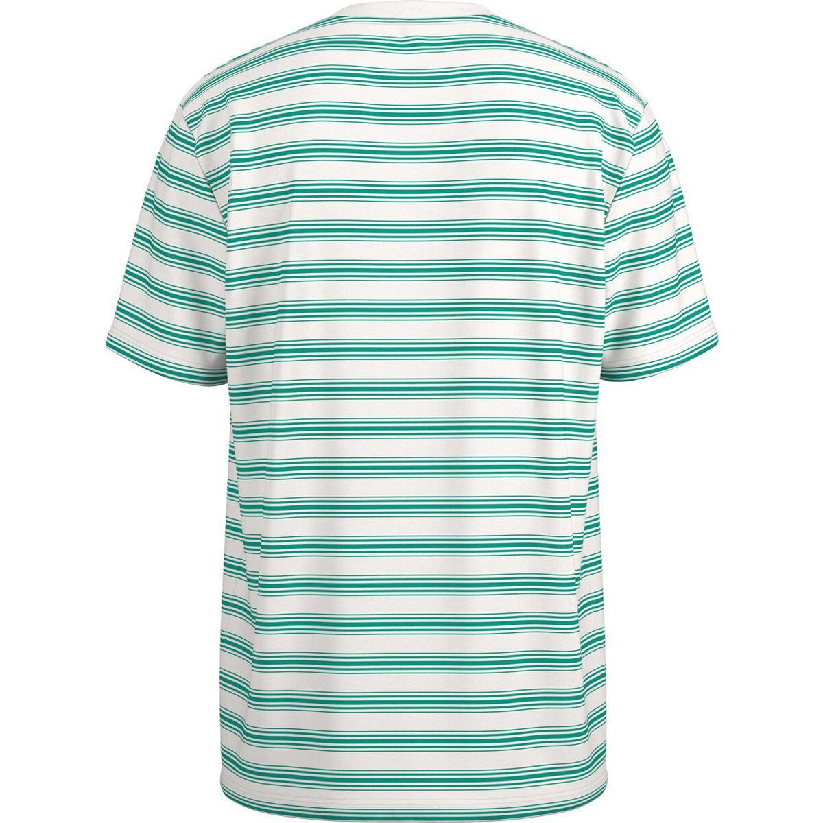 Maloja Kurzarmshirt GriffinM. Bio-Baumwoll-T-Shirt im Boxy Fit mit garngefärbten Streifen. Drei