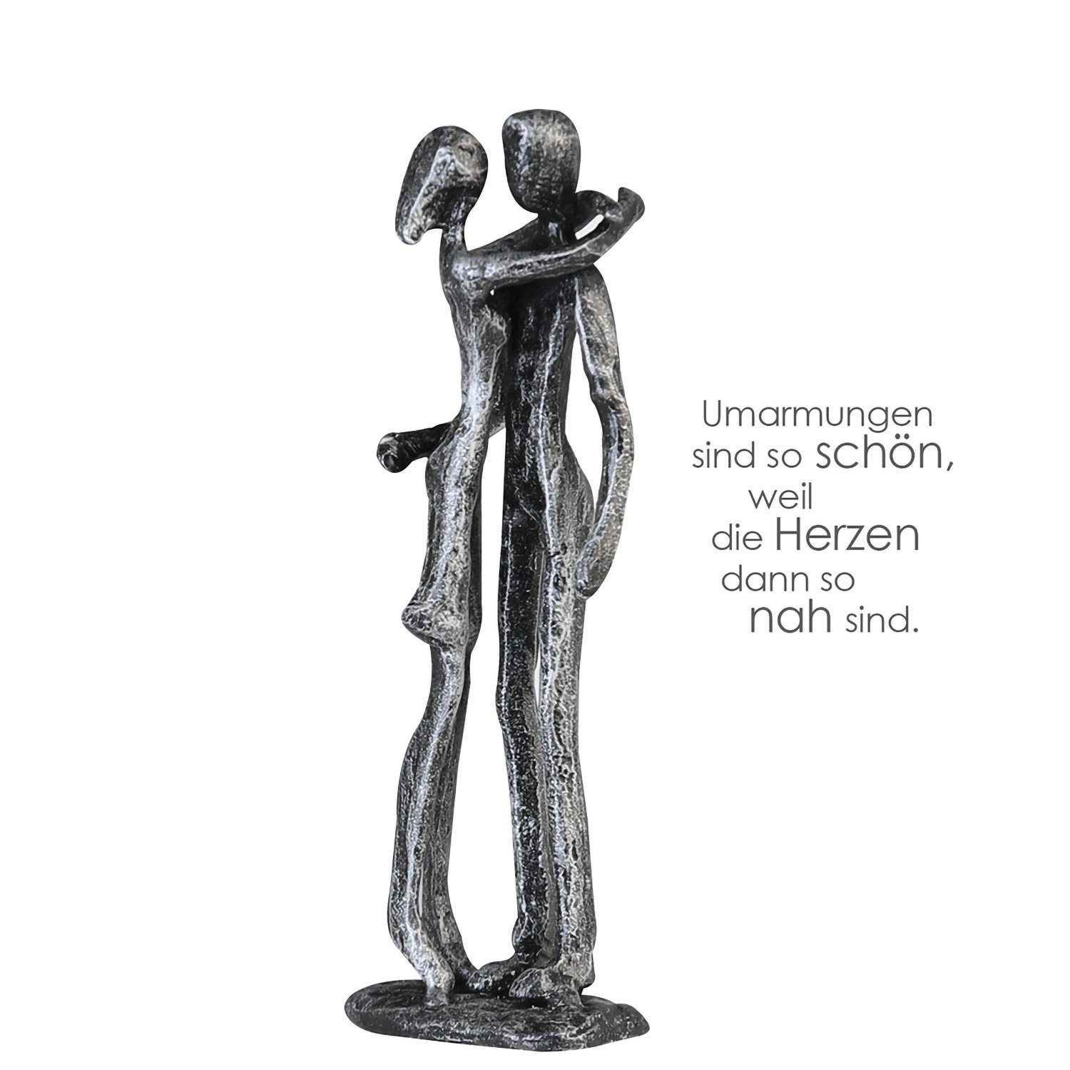 GILDE Dekofigur GILDE Skulptur Couple - silber - H. 18cm x B. 6cm | Tierfiguren