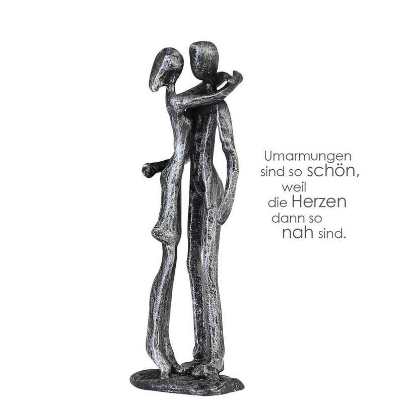 GILDE Dekofigur GILDE Skulptur Couple - silber - H. 18cm x B. 6cm