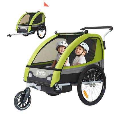 TIGGO Fahrradkinderanhänger Kinderanhänger Kinderfahrradanhänger Fahrradanhänger Anhänger, 5-Punkt Sicherheitsgurt