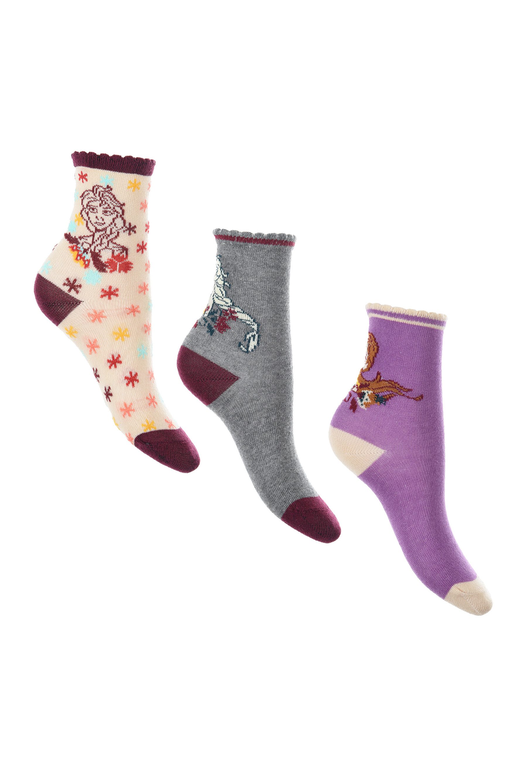 Disney Frozen Socken Kinder Mädchen Strümpfe Socken (6-Paar)