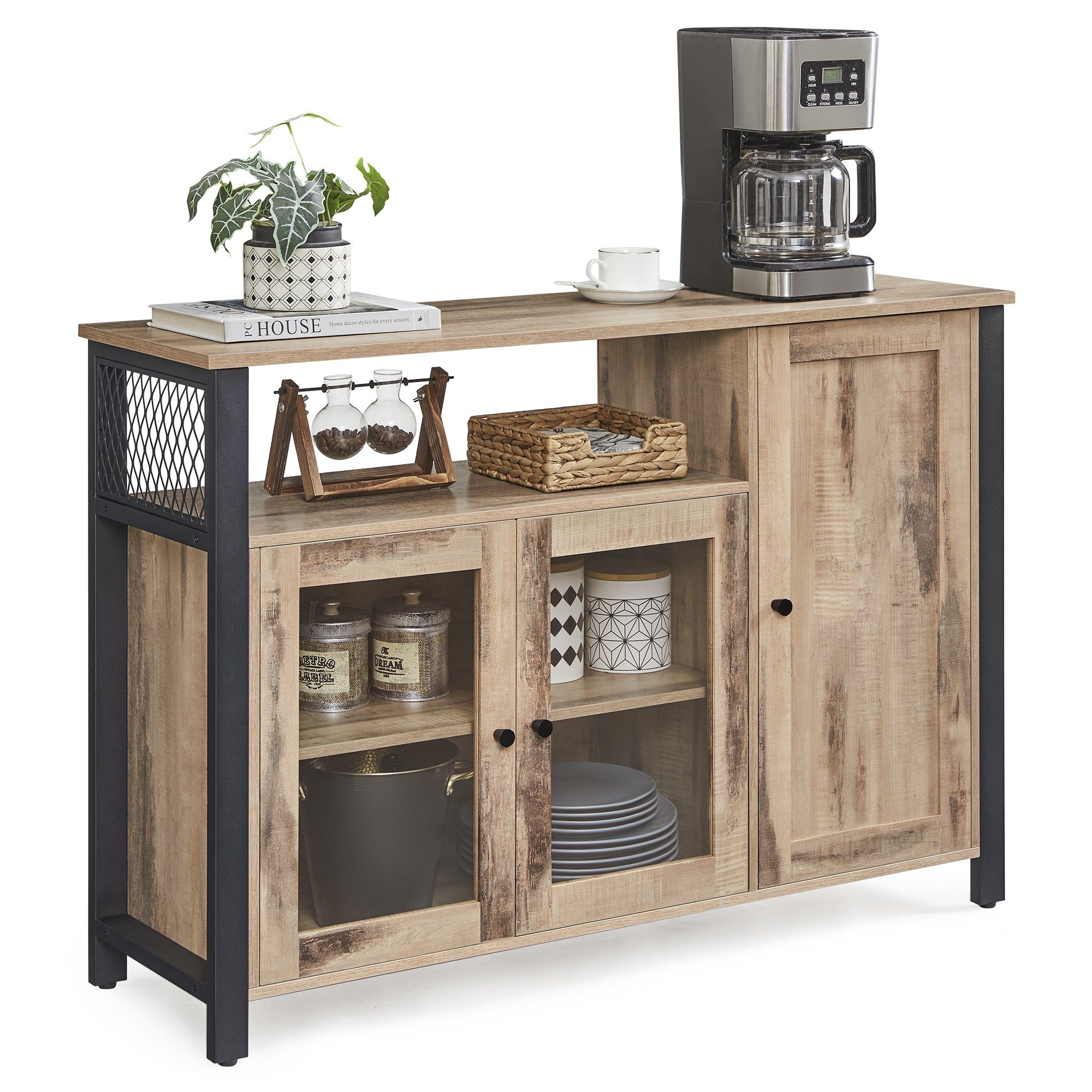 VASAGLE Buffet Küchenschrank Kommode, 110 x günstig online kaufen