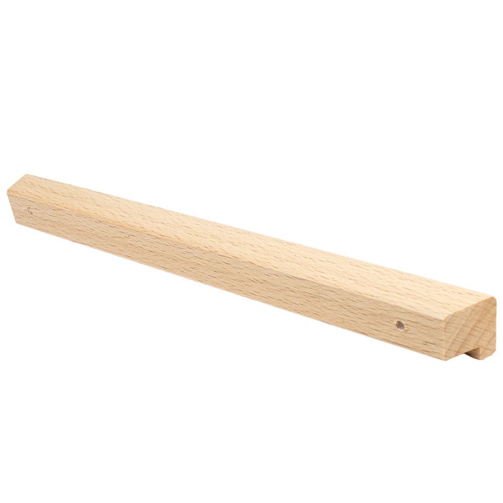 Prima-Online Möbelgriff Möbelgriff aus Holz Massiver Schrankgriffe 20cm Rohholz/Schwarz (1-St)