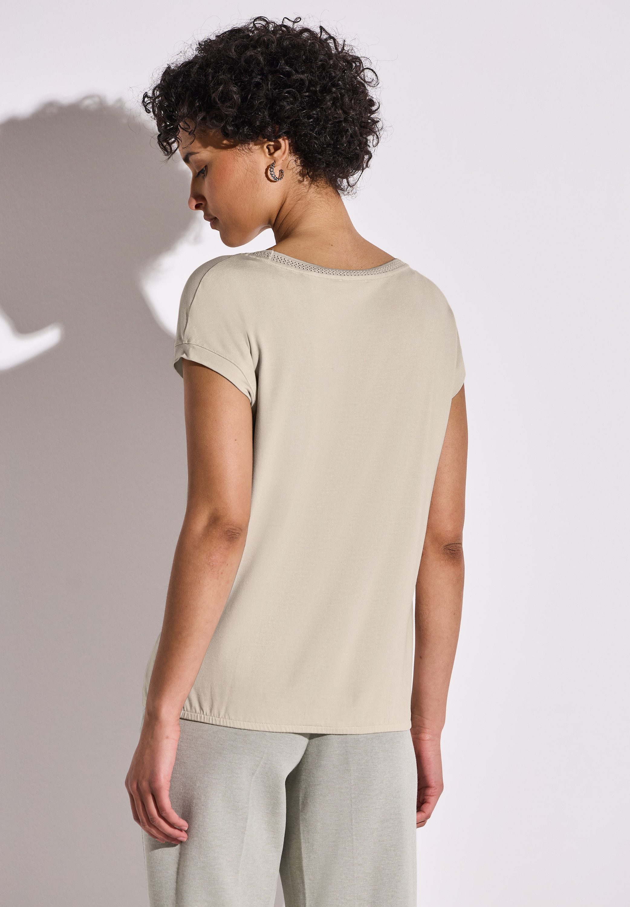 STREET ONE T-Shirt mit U-Boot-Ausschnitt